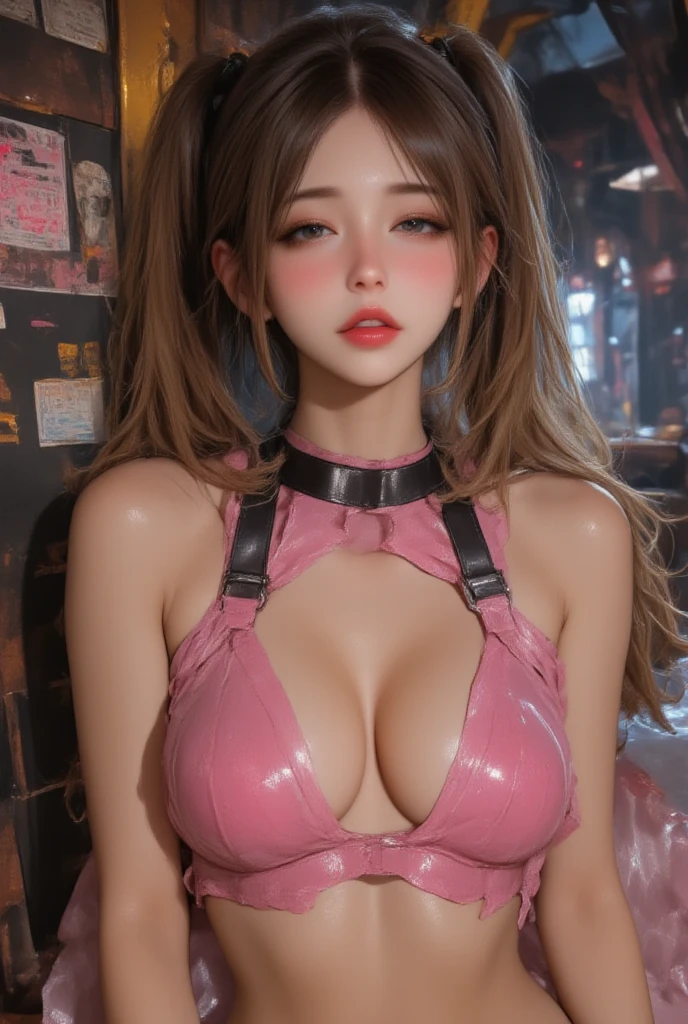 (((((Best Quality, 8K, 32K, masterpiece, 1.2)))),{{solo}},((nsfw:1.5)),{{{Model: GirlfriendMix_v1:1.5}}},((perfect beautiful face:1.5)),((pierced , tags, chained  by chain:1.3)), ((kneeling, full body:1.2)), shacked hands, fetters, pierced , collar, embarrassed, blush, focus on ,