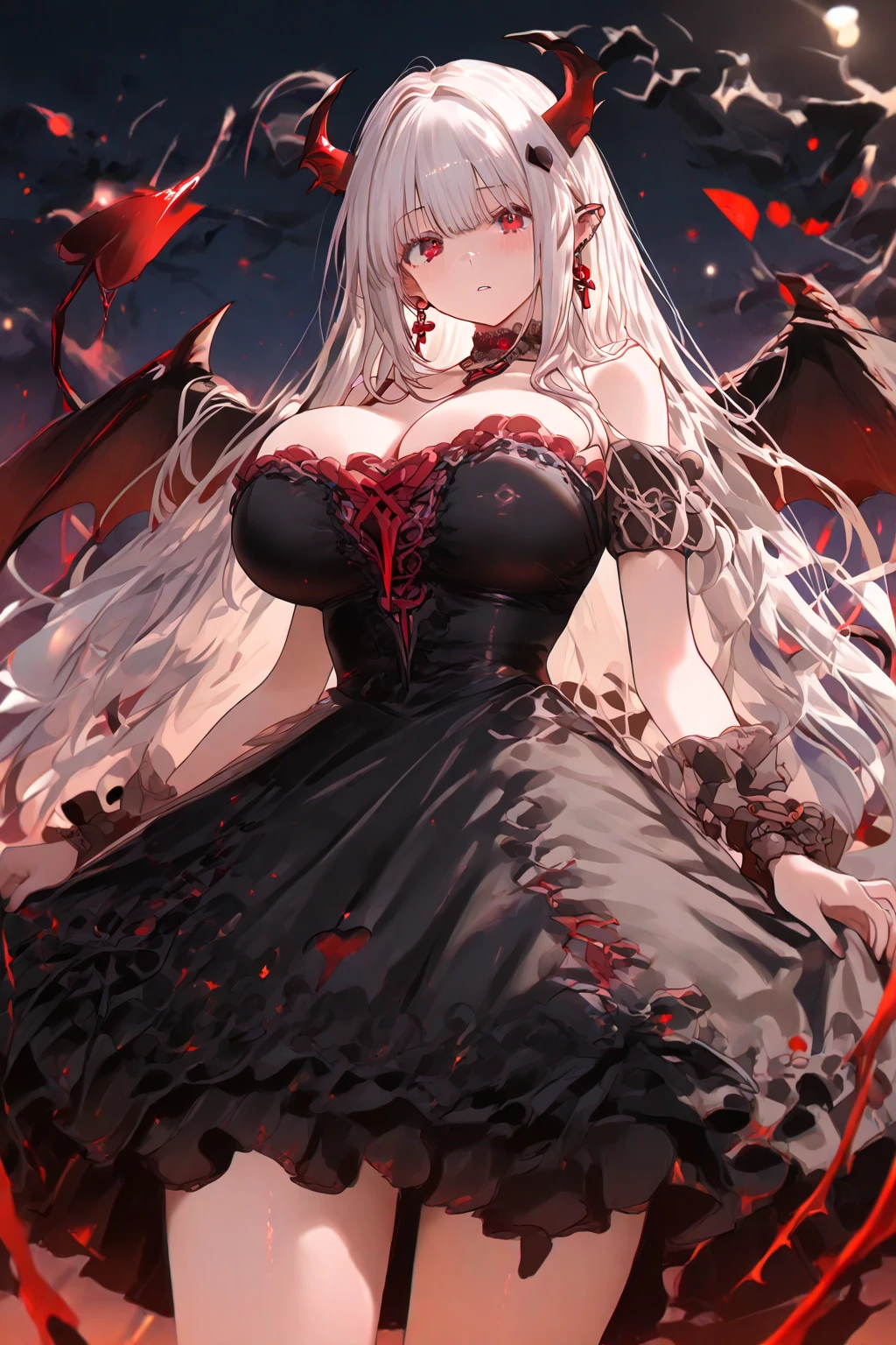 His ????? was covered in blood、Anime girl with blood dripping from her ?????, Gothic girl anime girl, gapmoe Yandere grimdark, Devil anime girl, Shatia Bradfren, Bad guy anime 8k, Yandere intricate, portrait gapmoe Yandere grimdark, Vampire Girl, bloody + Concept Art, Yandere, Anime style 4K, Detailed digital anime art，Zombies，Tear and bite，（（Big belly）），（（obesity）），（Tattered Gothic Dress）