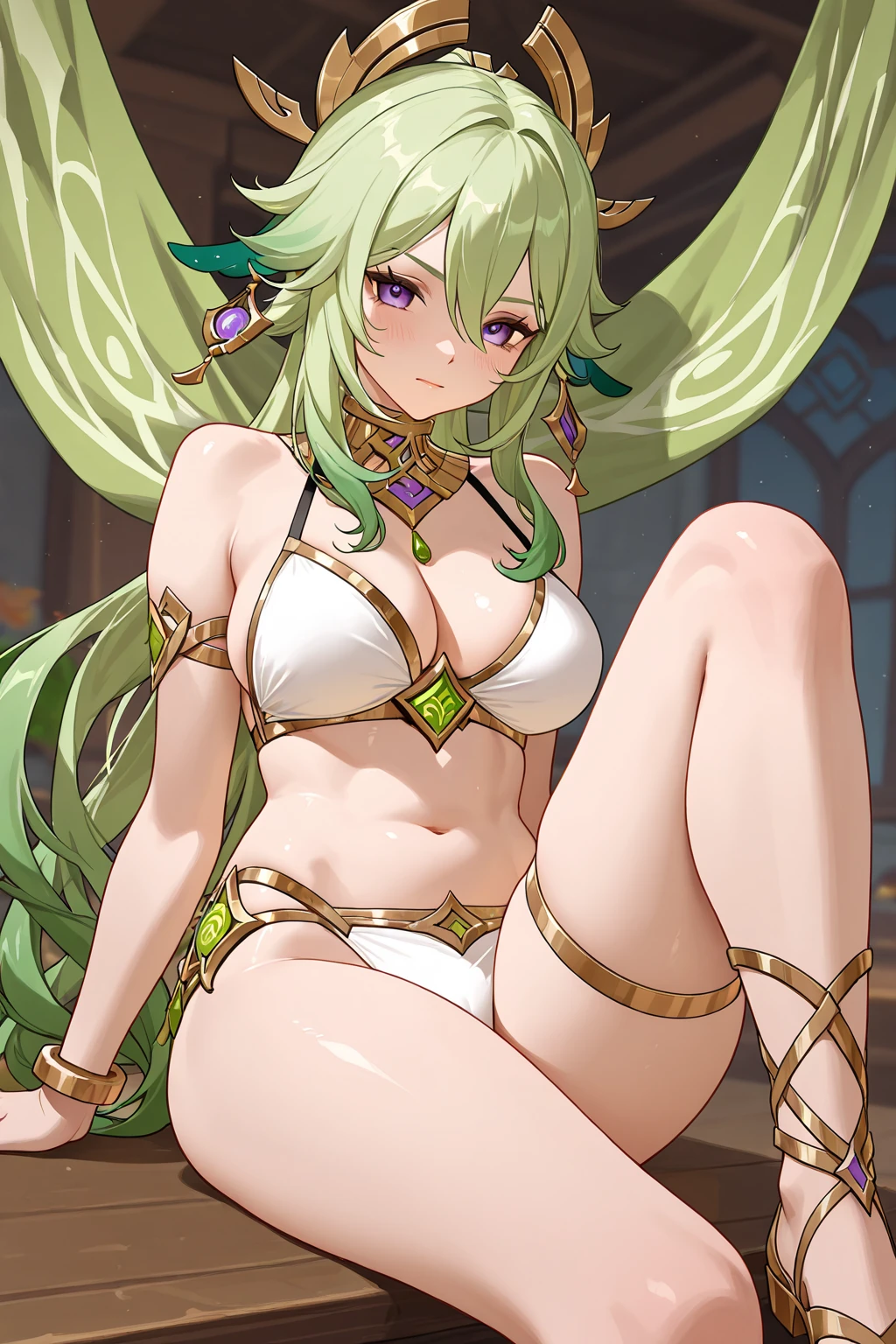 quality、Limbs intact、Complete fingers、Slim and beautiful、a 25 yo woman、Green-haired woman、Straight haired woman、beautiful plump woman、((Woman in black ))、luxury inn、dewchi、steamy、natta、moon full、lit up、Be red in the face、naughty pose、wet texture、Hefty Smile，pregnant women with