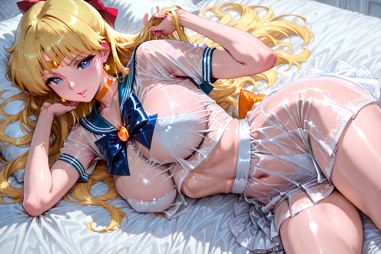 Browsing Caution,(In prison,Arms chained to an operating table,Legs chained to the operating table, Sailor warrior transforming heroine with pink lines on white fabric,Shiny metallic leotard with ruffled skirt,Sleeveless,Waist ornaments and armor adorned with large jewels,Transformation Heroine Hair Accessories,Ripped metallic thigh-high socks,A big red ribbon and a big jeweled brooch,Shiny metallic heroine costume,Tight transforming heroine gloves:1.5),(Men and women  in the ,A transforming heroine gets :1.5), (,:1.5),(Wide-,Raise and stretch your arms, lying on the operating table,Legs stretched out to the sides:1.5),(Men surrounding a girl,His arms are shackled,Her legs are strapped to the operating table,Restraints bind the limbs,Massive , Pool:1.3),belly button, (The girl is crying,Open your mouth:1.3),Sweat,, (Petite Girls,young,thin,Very small breasts:1.5),Blonde twin tails,Perfect Face, Perfect ,(Cowboy Shot:1.5),(から溢れる:1.2)