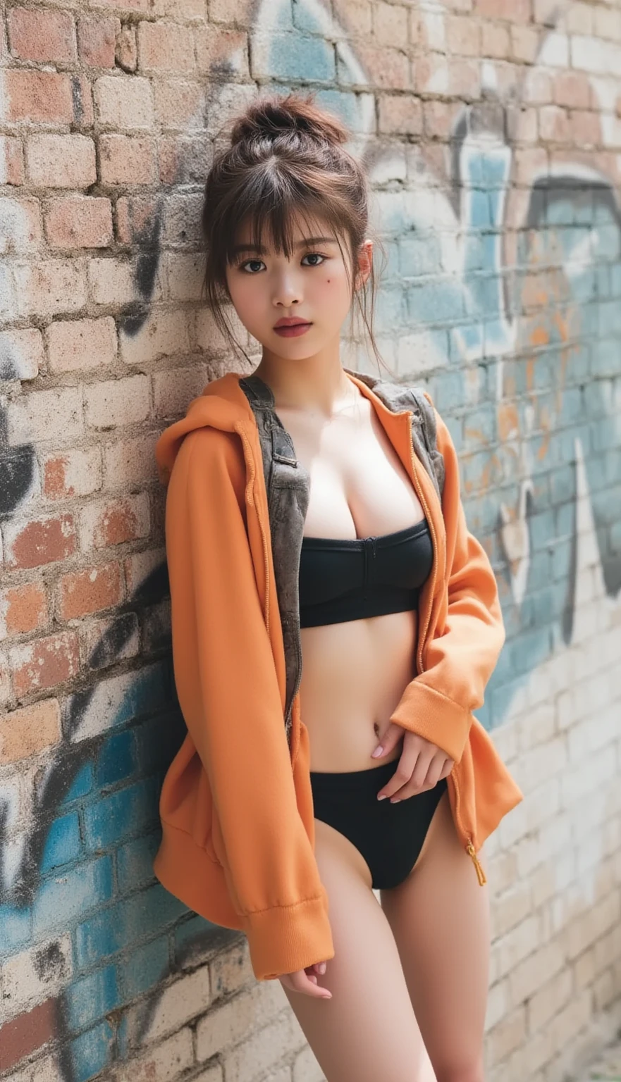 (((profesional: paso a paso, taking into account even the smallest detail, Resultado final a nivel de Dios, todo el cuerpo con detalles intrincados, Solo 1girl, Tiro americano, todos los detalles intrincados, humano realista, Mujer realista, very realistic whith todos los detalles intrincados))): "((1 Chica pelirroja, cabello mediano, Ponytails)), ((sentado en la silla)), ((mini esclavitud de cuerda)), ((arms  behind  back)), ((totalmente encuadernado)), (restringido firmemente), ((desvalido)), (crimson hair, Chaqueta negra con capucha, minicamisa negra, minishorts negros, medias calcetines), (((senos medianos))), ((ruboroso))"