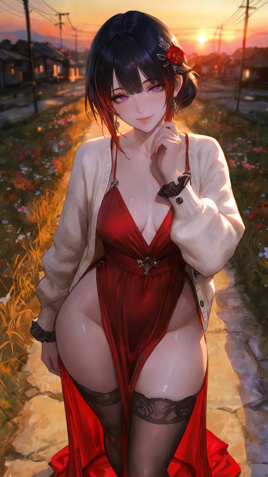 medieval style slingshot costume、expression of emotions、inside the castle、side boob、thin clothes、landscape illustration、Soggy body after taking a shower、Wet and transparent clothes、pink clothes、Too  outfit、22 years old female、long slit costume、Clothes that are loose around the 、small 