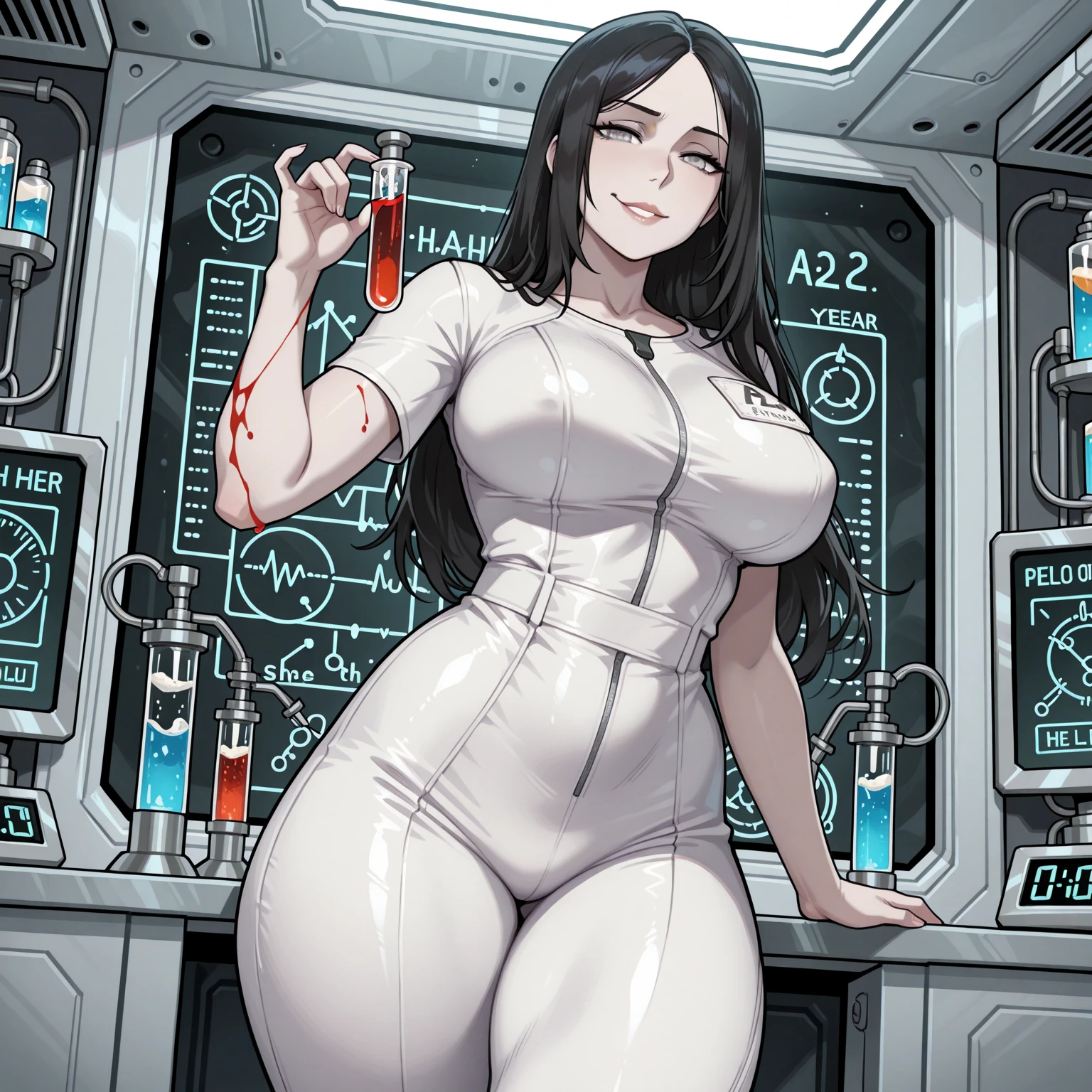 score_9,score_8_up,score_7_up,saurce_anime,rating_????????,masterpiece, best quality, very aesthetic, absurdres, 1 girl,elma \(maidragon\), kobayashi-san chi no maidragon, long hair,ponytail,????????????,????????,Glamorous body,???????????,white collared shirt, pleated skirt,Checked Skirt,confinement, caged, restrained, bondage, 1 machine,  big machinery,milking plant, dairy plant milking machine, transparent funnel tube, milk tanks, ???, ???????,???????????,laboratory, gigantic machine ?????,large ?????, Machine ????? in ?????,detailed inside machine, cockpit, gears, motors, shafts, transmissions, terminals, [electronic] circuits, vacuum tubes, [electrical] cords,mucus, ???????, navel, embarrassed,blush,happy, wet, ??? on body,excessive ???,drool,sweat,???????????,??????????