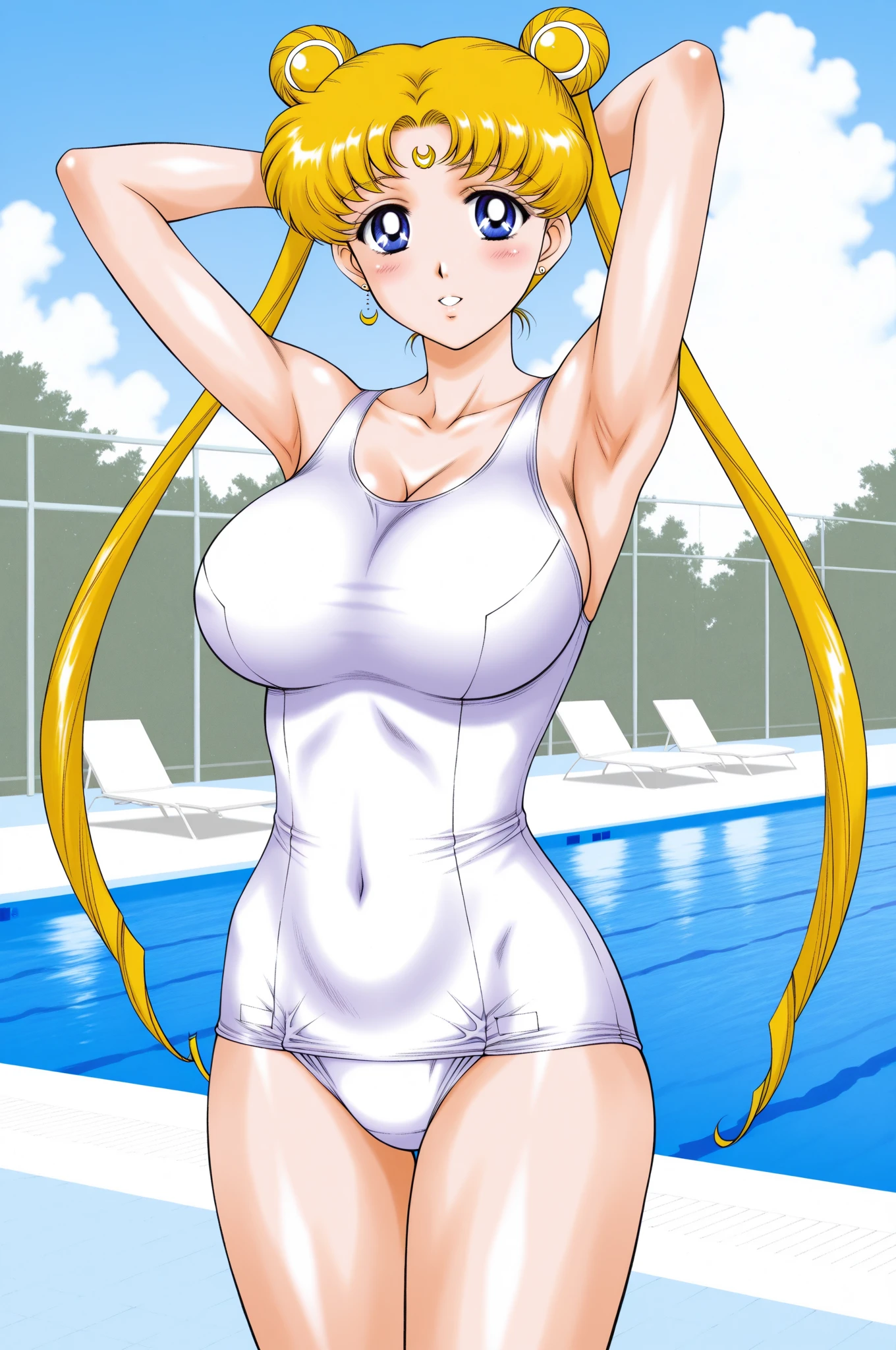 ultra HD, Eleven now , with : 1.4 and blond hair , long ear, light blue and deep yellow eyes, Full lips, attractive, souriant, with a bow in their hands in their left hands, in general plant in a cascade
