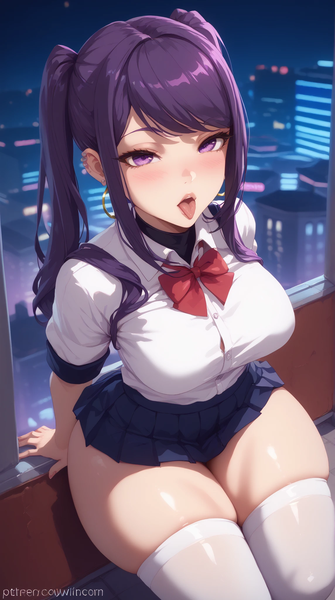 highest quality,wonderful,finely,extremely detailed CG unity 8k wallpaper,written boundary depth,1 girl, big breasts,(NSFW), (:1.3), black hair, glasses, green eyes,twin tails,full body, highest quality,Super detailed,unity 8k wallpaper,game CG,