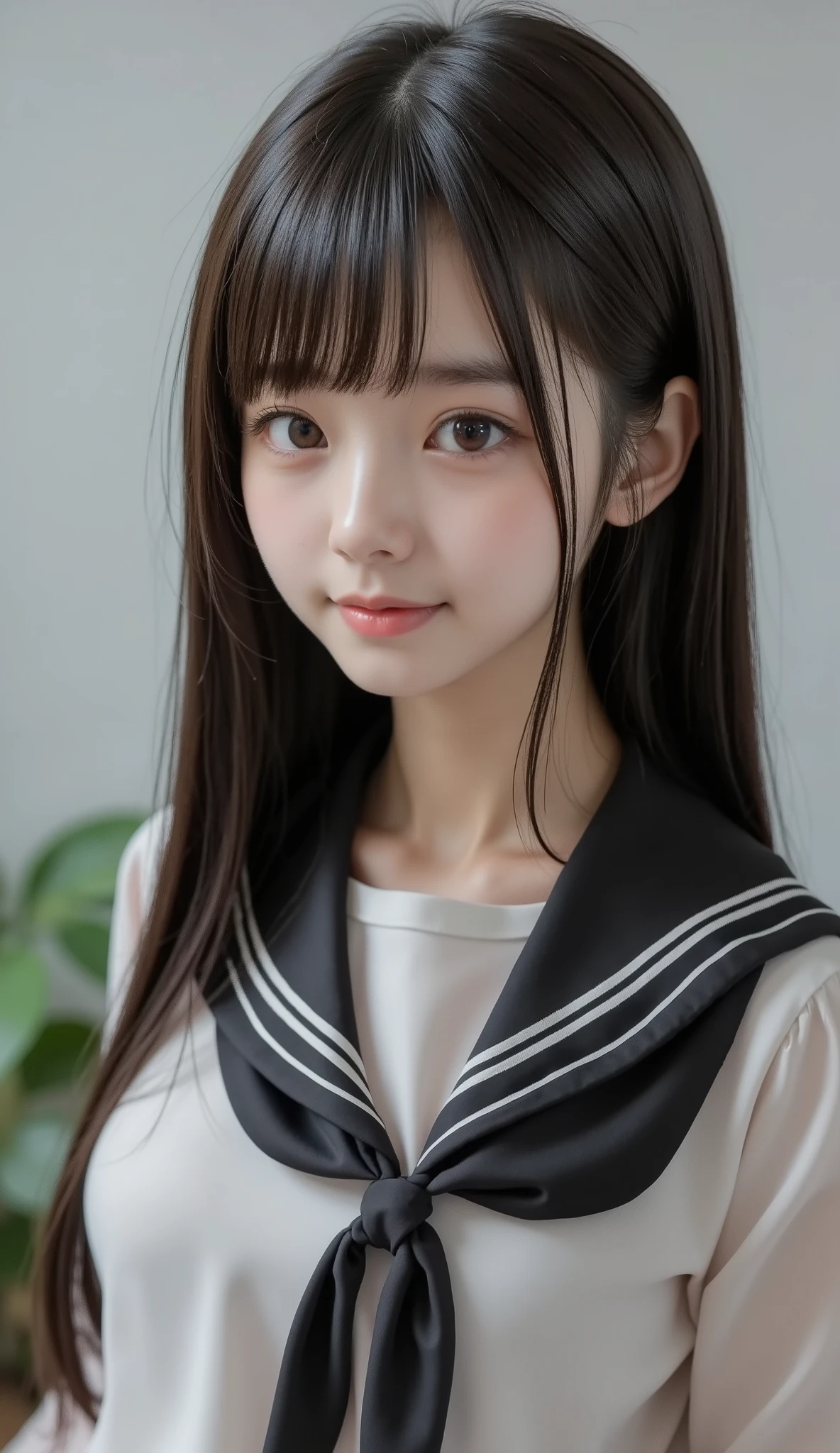 cinematic lighting sitting on rails, supernatural, masterpiece, anatomically, Super Detailed, more information , high quality, Award-winning , Highest品質, Highest, 16 kg, 12 years old、detailed face, Realistic Textured Skin , 一人の12 years oldの女の子, Wear a black long sleeve sailor suit and knee-length skirt 、soft atmosphere, Ultra Realistic Photography , Alone, Full body photo, A refreshing smile with diamond-shaped edges、 (( Power Rangers Thin White Transparent Costume ))., thin transparent white bodysuit , (( Sexy erotic tights、sensual bodysuit))., beautiful young woman, Rosie's Girl , long black hair , (small breasts), (small breastsの谷間強調:1.3), (( erectile nipples )), slender body, ( Abs), CURVED BODY FOR MOVIES, toe to toe ., side view from the front ., random pose., medium shot of a young woman、head to knee in external expression、A professional photo studio shot、 natural way of standing 、Trimmed body、feels smooth against the skin、Soft natural light shines in from the top left、A neutral gray gradient background、8K Ultra High Resolution、vivid focus in front of women、Perfect exposure、Professional Lighting Setup、Soft shadows by the softbox、 When using 、 when you use 、all details are clarified、A realistic texture expression unique to the market、modern and elegant atmosphere、balanced configuration、framing with the golden ratio in mind、Power Rangers Thin White Transparent Costume、An elegant finish like a high-end fashion magazine、medium shot of a young woman、head to knee in external expression、12 years oldのかわいい女の子、pastel back glasses、Soft natural light shines in from the top left、(((configuration)))