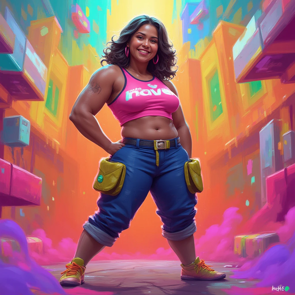 score_9, score_8_up, score_8, volumetric lighting, vibrant colors,  Nonbinary, blackmailed, (Indian, glasses,  brown skin, short androgynous black hair,  very curvy, wide , chubby,, rounded face, , oval brown eyes,  raised eyebrows, smiling, crossdressing, femboy, adult, crossdressing, androgynous,  trying to hide face, beautiful face, ( high neck ribbed shirt , high waist pleated skirt, fishnets, metal belt, thigh high boots, ) ,  pose