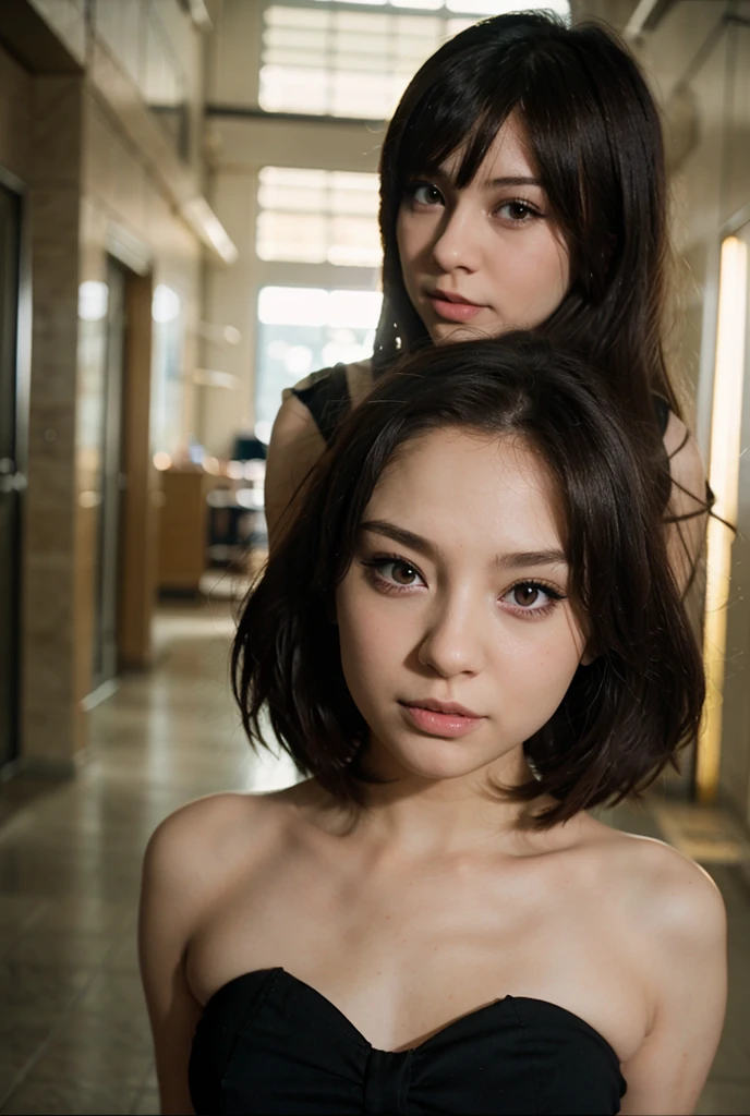 ( warning), 2girls, masterpiece, highest quality, disorganized, look viewer, 2 girls, Taking a shower in the bathroom, knee standing, (Madoka Ayukawa, another girl running away long hair, ) (hikaru hiyama chasibg short hair, ), (((fll ))), knee shot, full blush, (((no ))),, Take a look here, ((())), view audience, short hair, 2girls, ,  are visible, (((See here))), , (Japanese girl showing off :1.1), look viewer, peeing,