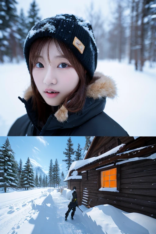 (Highest quality、masterpiece、8K、Best image quality、Hyperrealism、Award-winning works)、1 Girl、(17-year-old girl:1.1)、(alone:1.1)、(1 photo:1.1)、(The perfect tight turtleneck knit sweater dress:1.1)、(Standing Elegantly:1.1)、(In a mysterious snowy forest:1.1)、(Mysterious and beautiful snow scenery:1.1)、(A lot of snow has fallen:1.1)、(Mysterious fog:1.1)、(A fantastic and beautiful snowy forest:1.1)、(wood々Beautiful sunlight shining through the gaps:1.1)、(Tyndall effect:1.1)、(It's snowing heavily:1.2)、(Blizzard:1.1)、Spectacular Cinema Lighting、(Shining beautiful snow:1.2)、(The delicate glow of snow:1.2)、(Full body photo of a woman standing gracefully:1.1)、(Accentuate your body lines:1.1)、(Thick legs:1.3)、(Glamorous Body:1.3)、(Very large  bigger than a face:1.85)、(Big :1.3)、(Low length:1.2)、(height: 140cm:1.2)、Accurate 、Perfect Makeup、Long eyelashes、Glossy Lips、Ultra HD glossy skin、(Ultra-high definition, bright and beautiful skin:1.1)、超高精細のGlossy Lips、Ultra-high definition beautiful teeth