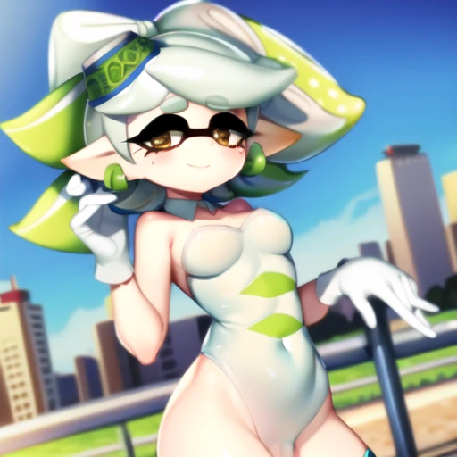Splatoon,penis,Embarrassing,spray semen,ika musume,Completely naked,Big ,自分のを触る
