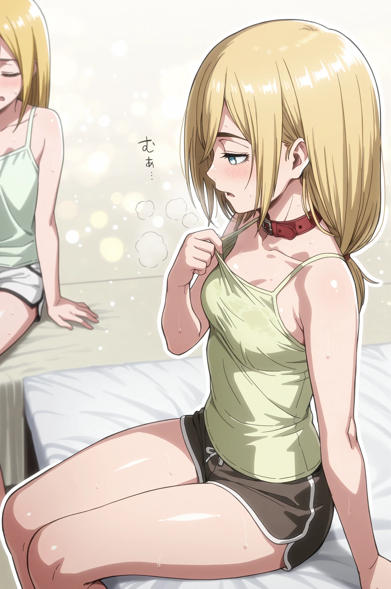 (Yaoi)、Gay、(((Fully naked boy、Blonde、Levi Ackerman)))、penis on face、(((Sweat)))、(Japanese-style room)、