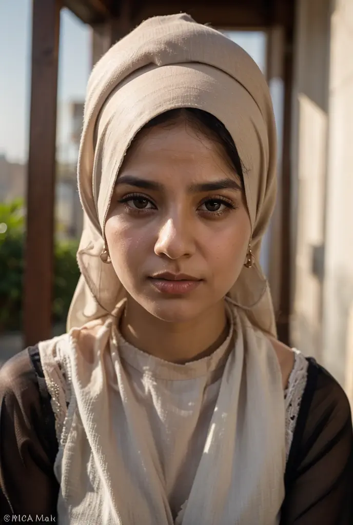 (Imagem realista) linda mulher Mussoumana, with mushuman clothes beautiful appearance((wearing islamic clothing)), imagem perfeita, imagem completa, tirando uma selfie de rosto(mostrando os seios)