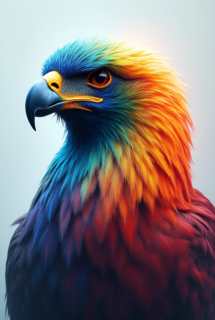 Colorful Eagle: A 28-year-old Giru, oil painting, perfect feathers, blue yellow colors, light purple and violet additions, light red additions, intricate details, welcome screen, 8k resolution, masterpiece, artstation digital painting Very smooth ink flow: 8k resolution Photorealistic masterpiece: Intricately detailed fluid gouache painting: by Jean Baptiste Mongue:  Calligraphy: Acrylic: Watercolor Art, Professional Photography, Daylighting, Maximalist Volumetric Lighting Photoillustration: by Marton Bobzert:, Complex, Elegant, Expansive, Fantastic, Vibrant, Best Quality Details, Realistic, High Definition, High Quality Texture, Epic Lighting, Motion Picture Still, 8k, Soft Lighting, Anime Style, Masterful Playing Card Edge, Random Colorful Art, Oil Painting, Blue Yellow Colors, Purple Color Additions  clear and violet, light red additions, intricate details, welcome screen, 8K resolution, masterpiece, artstation digital painting Very smooth Black ink flow: 8K resolution Photorealistic masterpiece: intricately detailed fluid gouache painting: by Jean Baptiste Mongue: Calligraphy: acrylic: watercolor art, professional photography, natural lighting, volumetric lighting Maximalist photoillustration: by Marton Bobzert:, complex,  Elegant, expansive, fantastic, vibrant