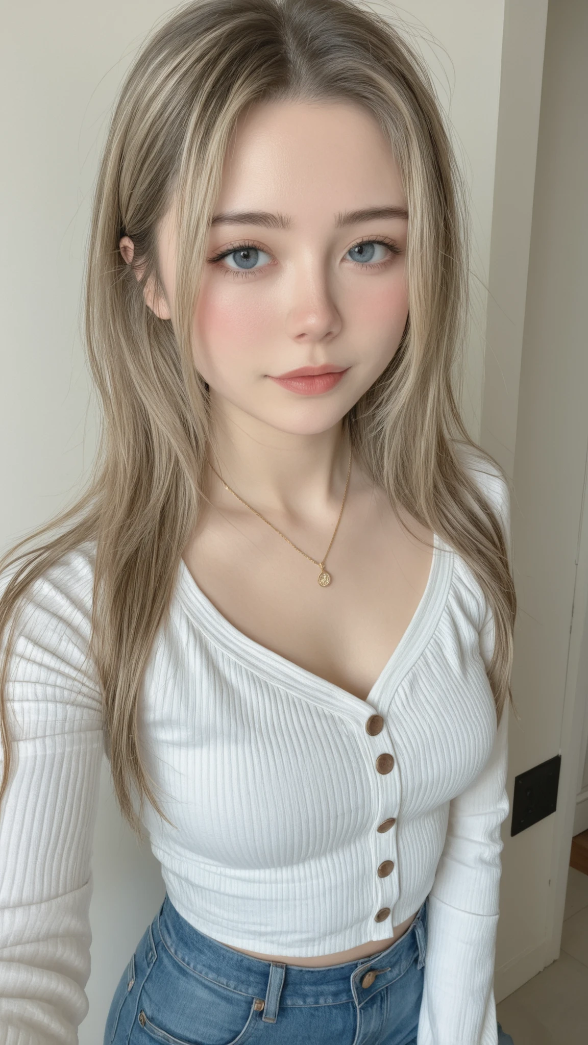 1girl, solo, Casual Outfits, upper body, like