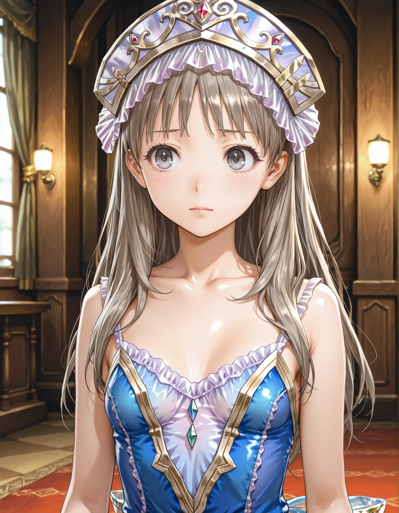 solo,1girl, Totori Kobo ,Totoria Helmold,totori,smaller, small breasts,Diva,Highest Quality, Super Detailed, game CG,beautiful face and eyes with attention to detail,8k,