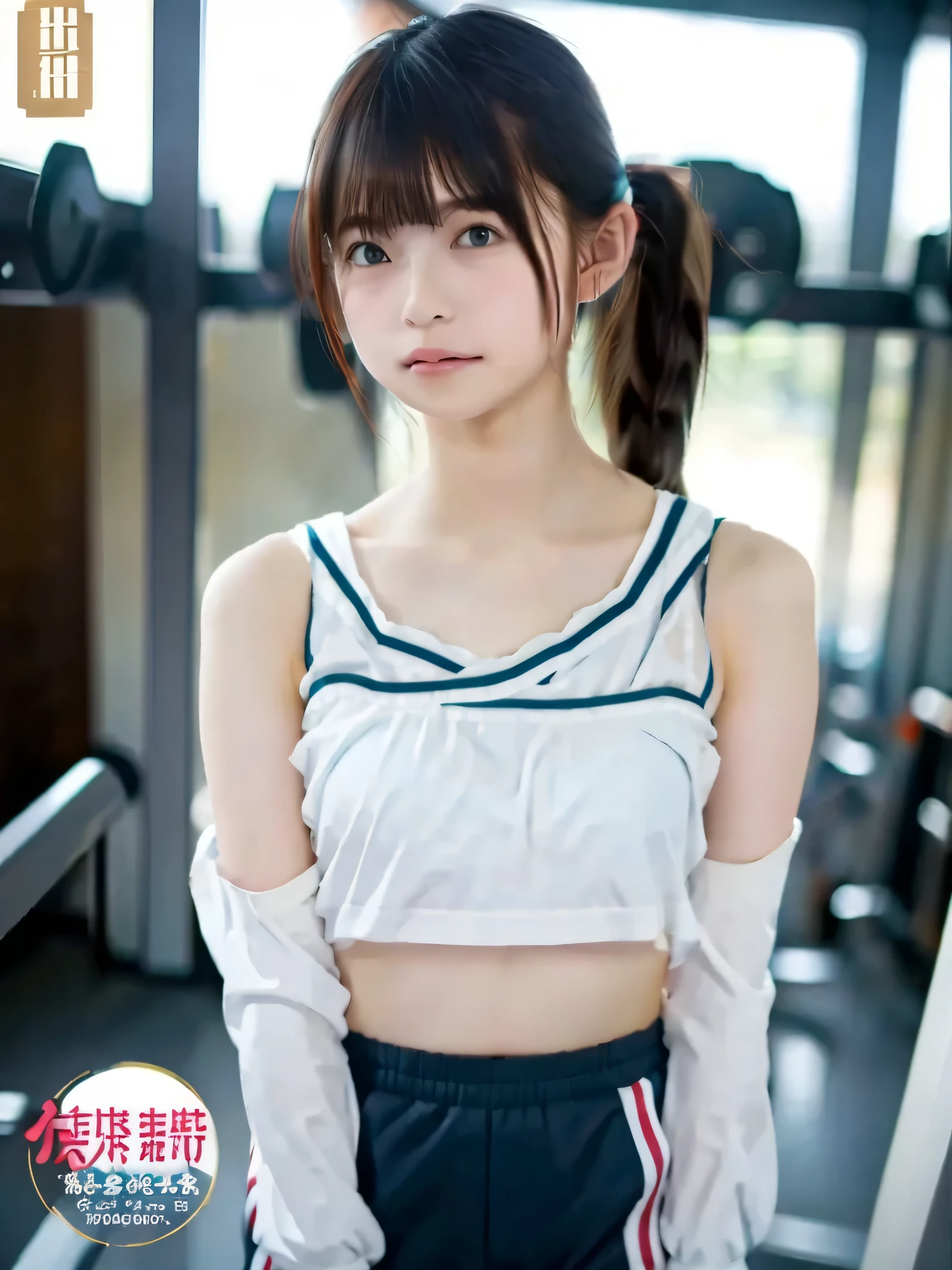 solo, short ponytails,beautiful girl,15 years old,,highschool student,akb48,nogizaka46,pink ,small breasts,skinny,2girl,((multiple girls)), from below, black hair, light smile, daypack, bangs, , pov, , short pink sleeves, standing, black eyes, mole, masterpiece, best quality, ultra quality, high quality, realistic, photo realistic, RAW photo, hyper detailed, intricate detailed, train station, train,upperbody,(:1.8),(blue pink :1.5),,