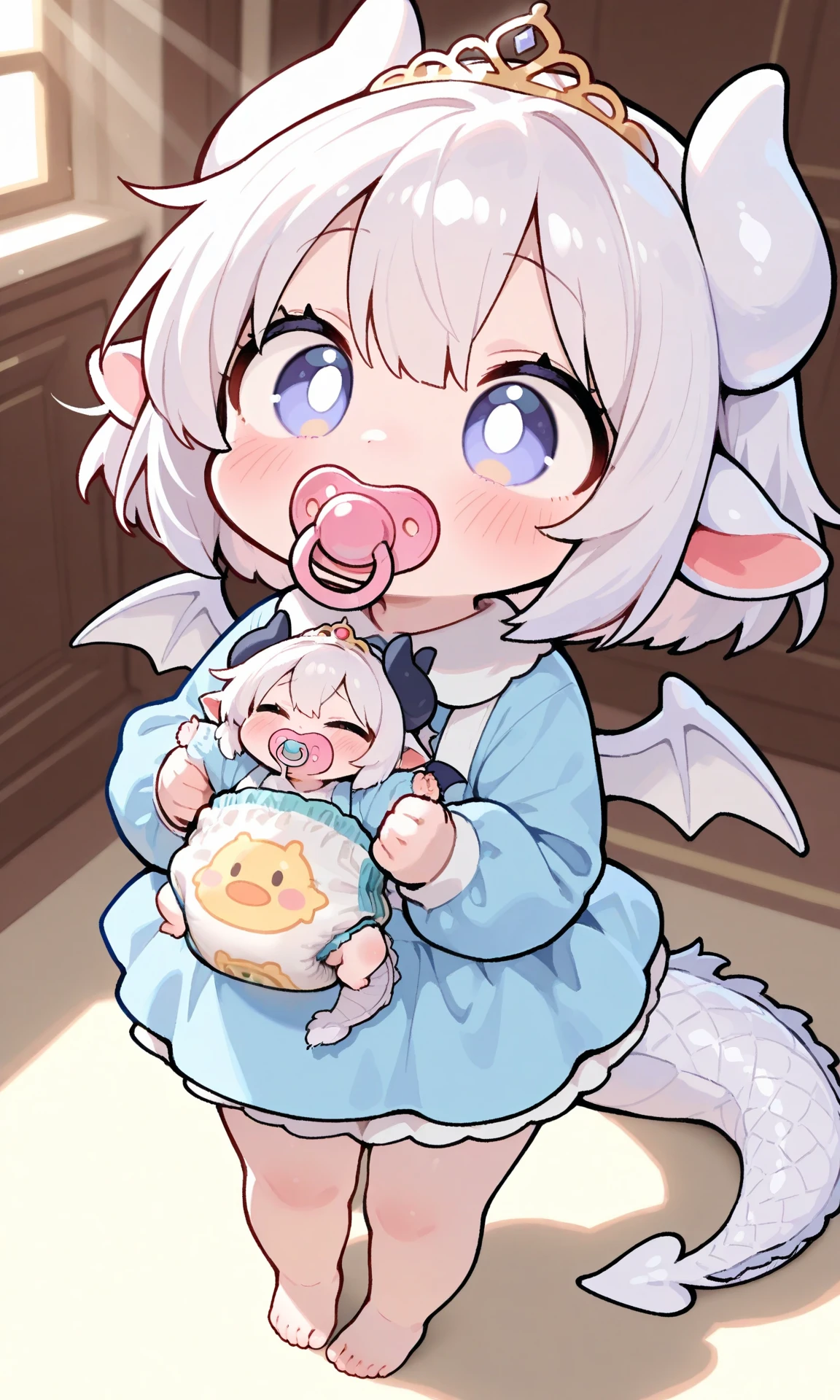 (anthro sheep), (male werewolf) score_9, score_8_up, dream prompt:score_9, beautiful, detailed cute face, blushing, shocked expression, reverse suspended congress, looking surprised, crying, hooves in view ((screaming)), , saliva, , spreading legs, arms behind back, grabbing butt, , chibi, young, ((closed eyes)), shortstack, barn, night, night time