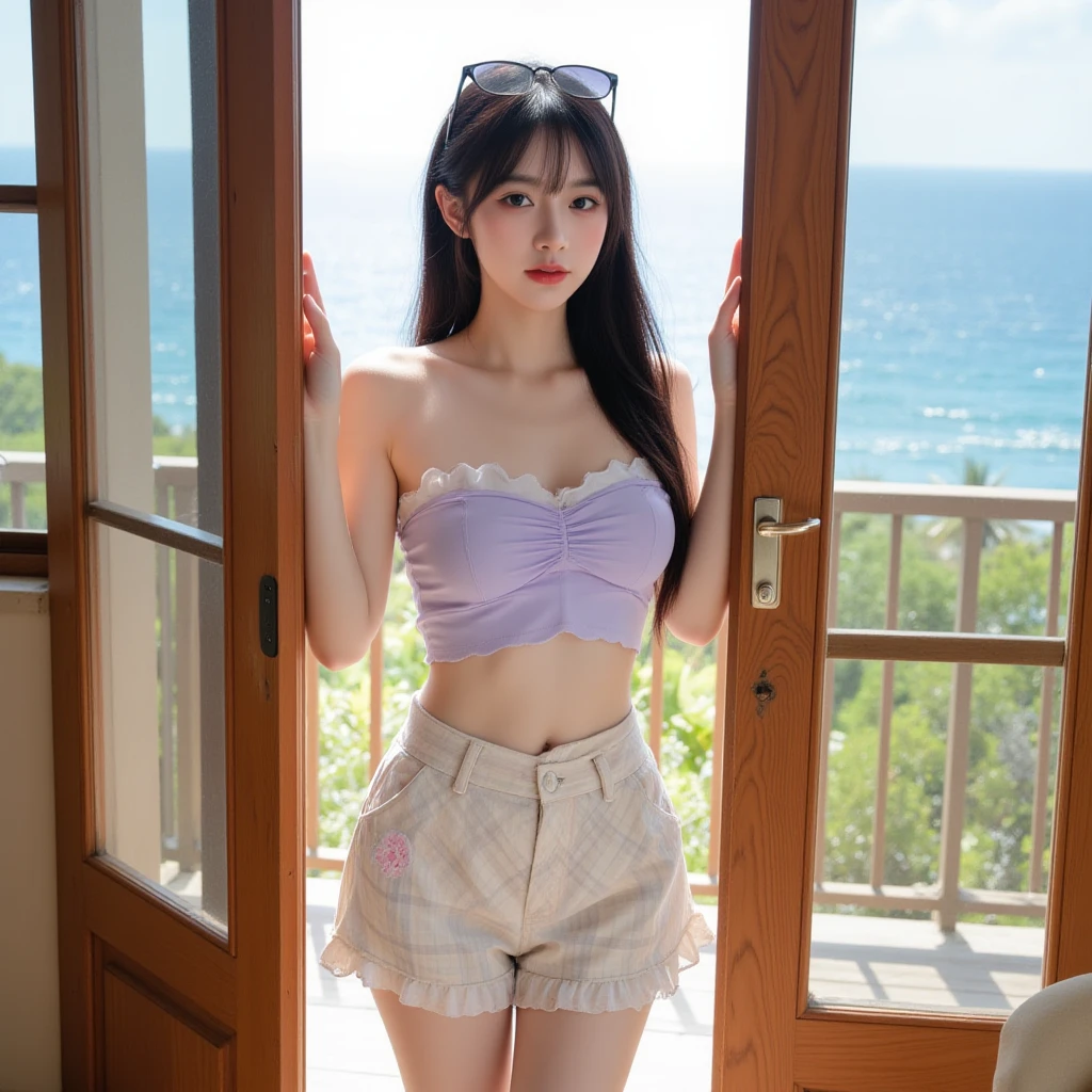 edgPastelGoth
pink outfit
chain skirt
,wearing edgPastelGoth ((Large Breasts)), ((D cup)), Visible cleavage，Highly detailed face and skin texture，(( shoulder)), Double eyelids，Skin Whitening，Long hair，Whitening long legs，Standing by the sea, Fashion Girl, Red lips, Sweet Girl, Beautiful makeup, detail, lifelike, Very detailed, Astonishing, beautiful, Young and energetic, high quality，HD, Colorful， Beautifully, Smooth skin, The skirt is very short, Official Art, Extremely detailed, Movie atmosphere, Soft colors, Natural skin texture, Random scene, random shooting Angle, Black over-the-knee socks, lace hem