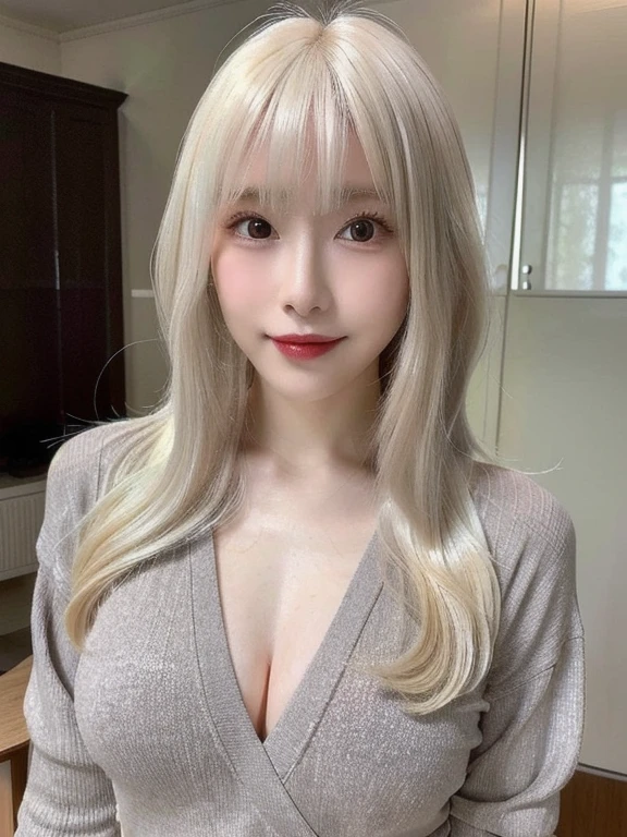 Portrait、bright look、young shiny glossy white shiny skin、best looks、ultimate beautiful girl、The most beautiful platinum blonde hair in the world、shiny bright hair,、Super long smooth straight hair、Shining beautiful Bangs、Sparkling crystal clear charming blue eyes、Very beautiful and lovely cute 16 year old girl、rich bust、((A girl standing in front of the theater stairs)）、 silver hair, bangs, Dull bangs, long straight hair, aqua eye, long eyelashes, solid circle eye, compensate, open your mouth, blush, parted lips, bright pupils, smiley, enchanting smile, shine, surrealism, modern、black pantyhose、high heels４、（(pure white dress、floral ?????????? shoulder、???????: 1.6)）、High-rise buildings are hazy in the windows、((My skirt flies up in the wind)),((Show me your white lace panties)),((Raise the hem of the skirt with your hands))