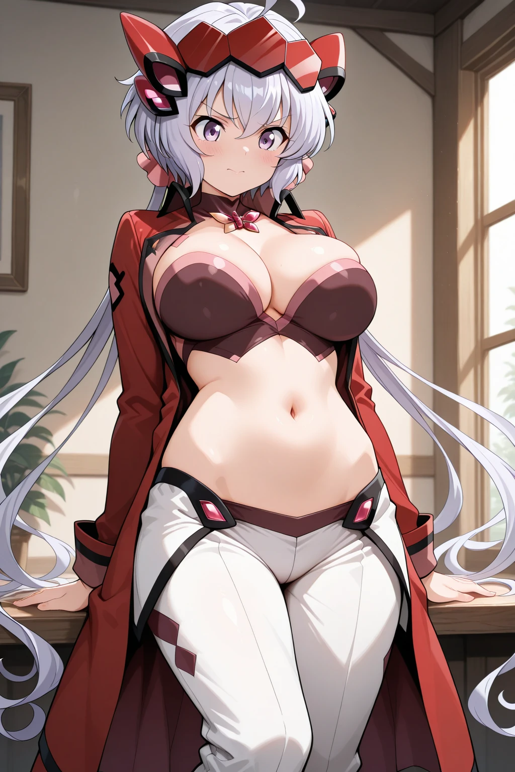 1 girl, very big breasts, very sexy body, 1 girl in, a smile, looks at the viewer, black shirt, super short white school , full body, giant breasts, cleavage, giant breasts, heels, background in the mountains 1 girl , with big breasts. long legs QUEEN huge tits, (cleavage), high legs, (standing), sexy and muscular body. short skirt.4k hd