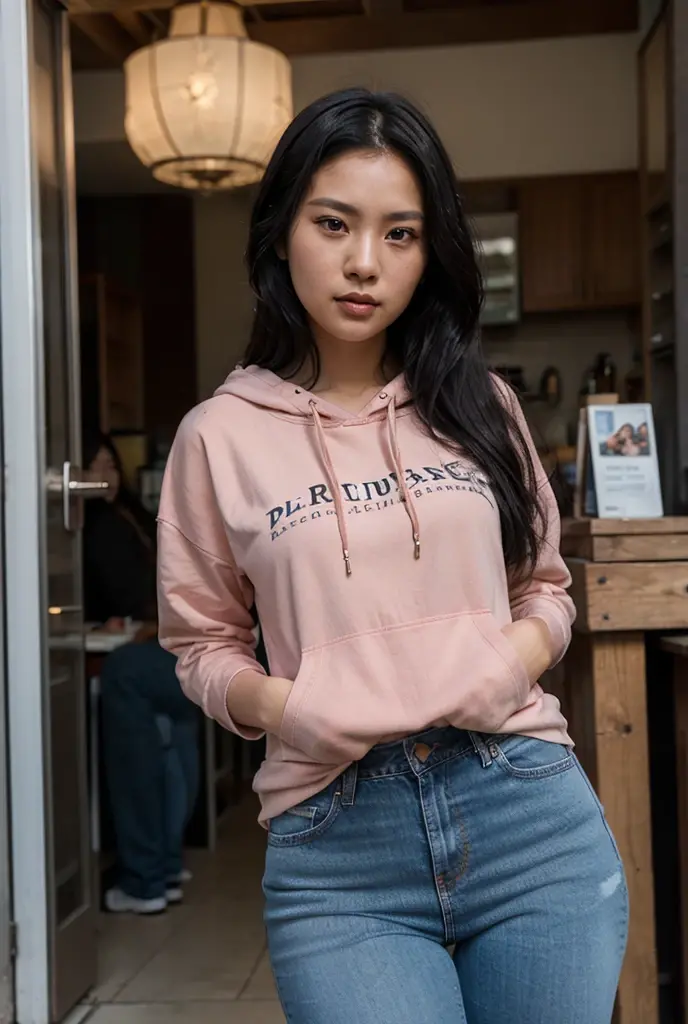 deux femmes ensemble de 18 ans sexy et mince , pink short sleeve hoodie , salle de classe, se touche,position sey,sensuel,visible legs,