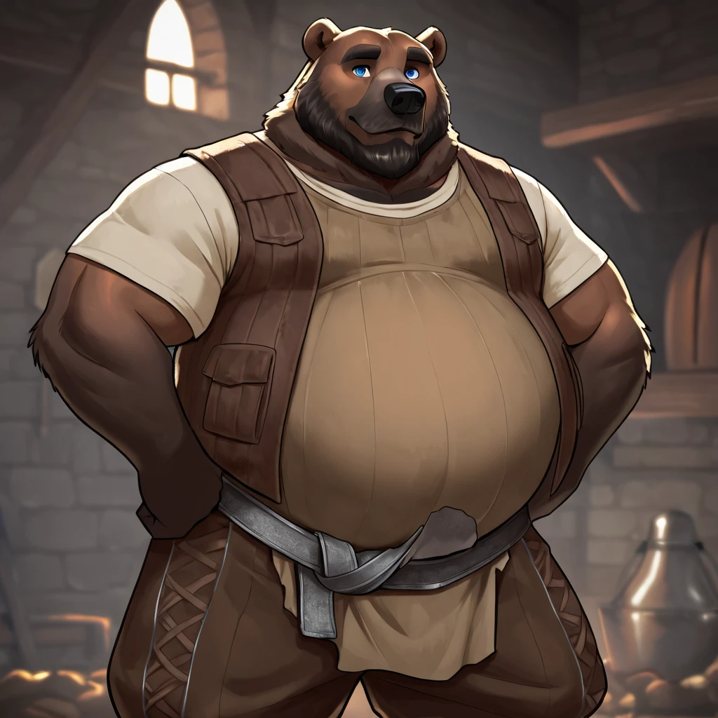 Solo, male (((bear, muscular, broad shoulders, breast, brown fur, beard,  hair, mustache,  lips, growling, black lips, sharp teeth, clawed hands,  rings, chest hair, hairy chest, hairy legs, hairy arms, big , black , ))) detailed tongue, detailed lips, detailed black lips, detailed mustache, detailed teeth, detailed , detailed eyes, castle, throne room, standing (male focus, focus mustache, focus hands, focus  rings, focus black lips, eye focus) standing, detailed hands, detailed heads, detailed teeth, detailed tongue, detailed eyes, detailed face, detailed arms, detailed bulge, detailed , detailed mustache, full body, detailed ears, black jockstrap, jockstrap, perfect , bear , by darkgem, by mystikfox61, by glitter trap boy,hot body hot belly. Show bear your huge . I wanna cook you . I sucked you big . I want to hug your big belly. Show you . Please show me your huge  🍆