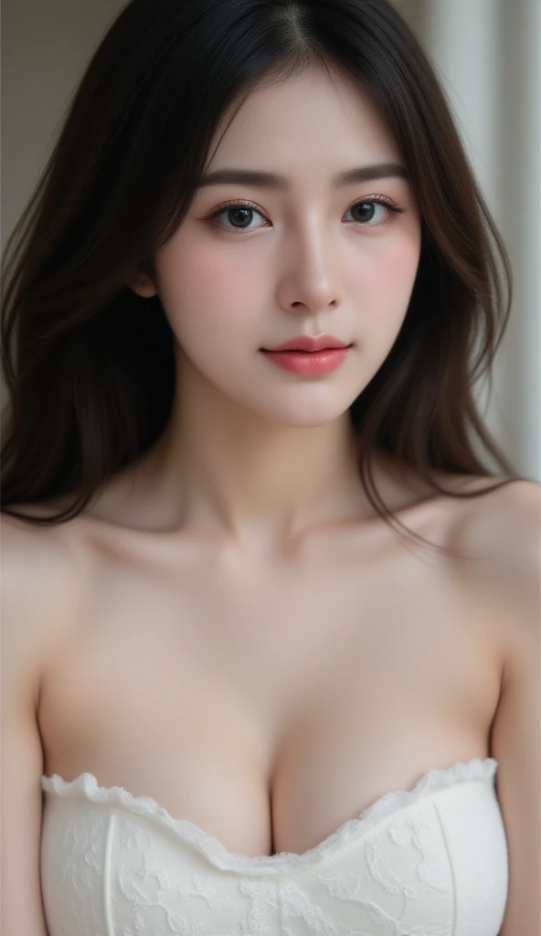 ((best qualtiy, 8K, Masterpiece Masterpiece: 1.3)),1girl，（full bodyesbian：1.5），Perfect figure，cute beautiful, Slim，very pretty girl， ((Brown hair black)) , ((naked))，((red nipples))，Golden ratio figure，Highly detailed face，standing on your feet：1.2），（（Sea of roses）），highly-detailed face，Ray traching，Colorful dreamy fairy tale garden，detail-rich，Sea of roses，8K,