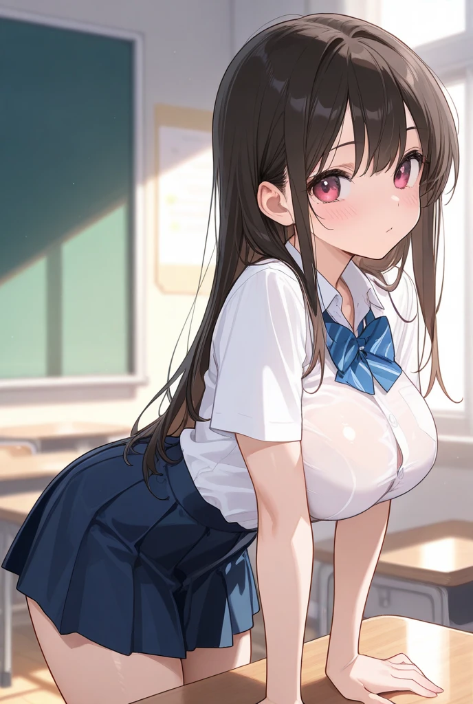 (Highly detailed CG Unity 8k wallpaper),(masterpiece), (highest quality), (Super detailed), (Best illustrations),(Best Shadow), Large Breasts　Beautiful eyes　Bunny girl　 to order（ are sticking out of clothes）　Dynamic Angle　background（Inside the cafe）