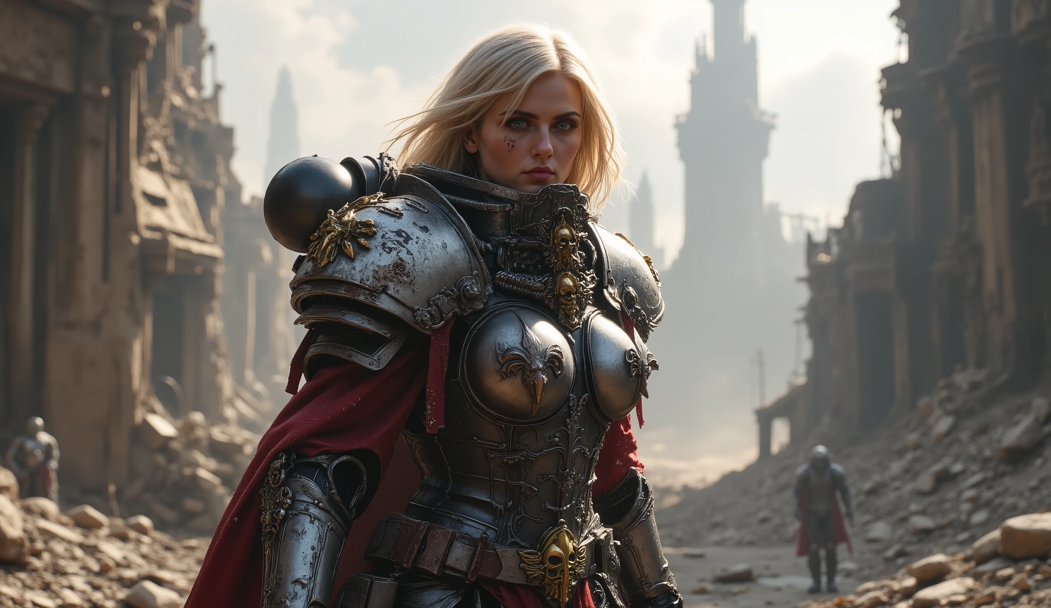 SisB40K, ультрареалистичная блондинка в доспехах SisB40K   