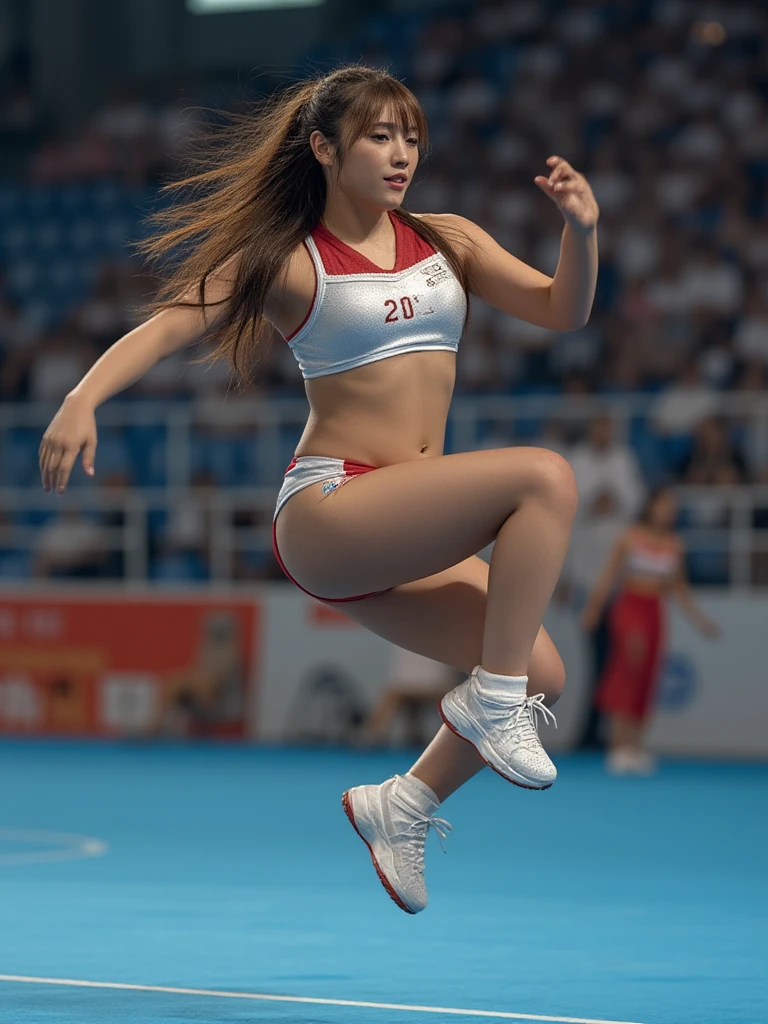 (cloth), (Thin red skirt,:1.3) (White ?????:1.5), (slim:1.4) ,,(Professional portrait, Professional Writing) ,masterpiece,最high quality,Realistic,8k,Official Art, Ultra-high resolution, (Facesitting:1.2),,Shining Cheeks ,(Glowing Skin:1.2),Medium Hair,(Blonde gradient hair:1.2), 8k,high quality, Super detailed, 最high quality, Very detailed, beautiful , (Professional portrait, Professional Writing) ,masterpiece,最high quality,Realistic,8k,Official Art, Ultra-high resolution,, , Vivid and cute ?????, 　, Straight bangs, Medium Hair、Shrine maiden, , , 、Show your panties neatly from the front、Japanese high school girl like in the photo,　Pale-skinned girl, , , necklace, (15 years old:1.3), , , ,, 8k, , Plain eyes、, realistic ???????, , realistic girl, beautiful girl、(kawaii junior high school student:1.23)、I am studying, Brown Hair、Cheerleader、ribbon、, (The background is a concert stage:1.3), ????,、,　(panties:1.3), (???????????:1.2), (knees up:1.3), Focus ??????, (Half-close your eyes:1.33)