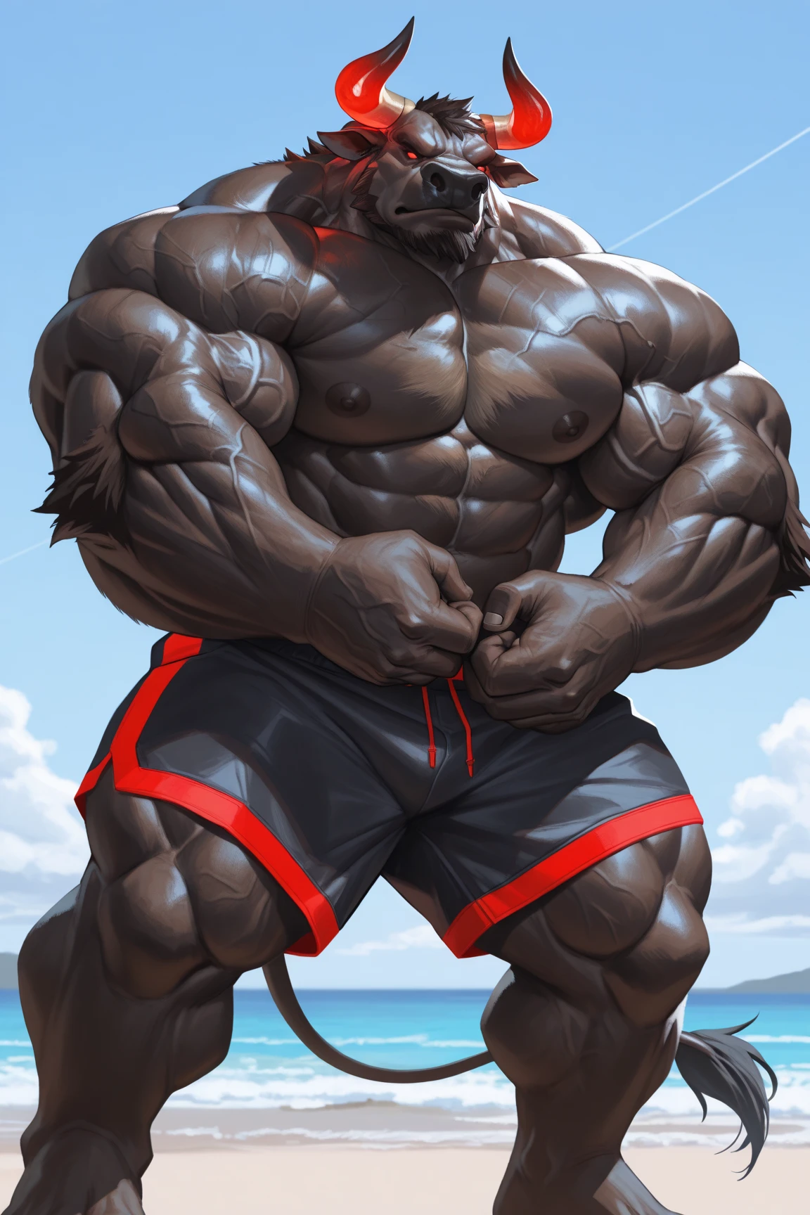 human nature, cannon, male, solitary, ((the strong,Handsome,super massive muscular,masculine)), (huge black dragon,big and tall),eight-pack abs,((the soles of the feet face the audience,Dirty white socks,male musk)),daily clothes,Sweat:1.4,high quality, ((4K,high quality, high resolution, masterpiece,sfw)), cartoon,((by lindong,by oldshep))