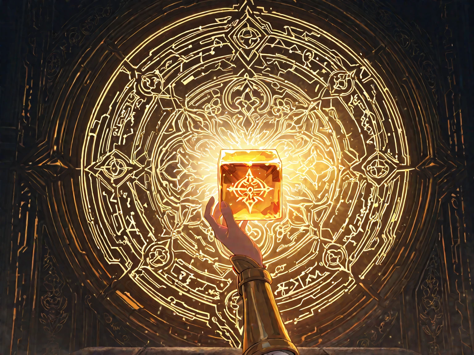 score_9, score_8_up, score_7_up, upscale 2x,(A cinematic shot of a beautiful witch with brown hair and bangs, yellow glowing eyes, wearing a white bodysuite with holden magical details, holding a yellow glowing magical spell book in her hand, fantasy cabin in background:1.2), hkmagic