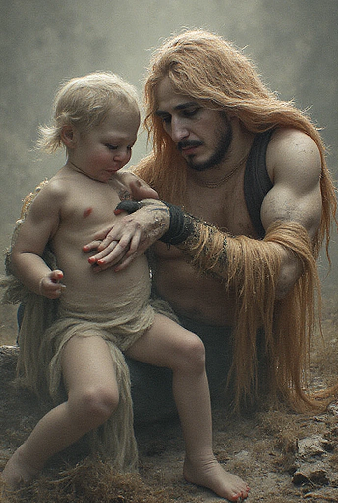 woman with a hairy back and a blonde beard. Brows together ????????????? a princess