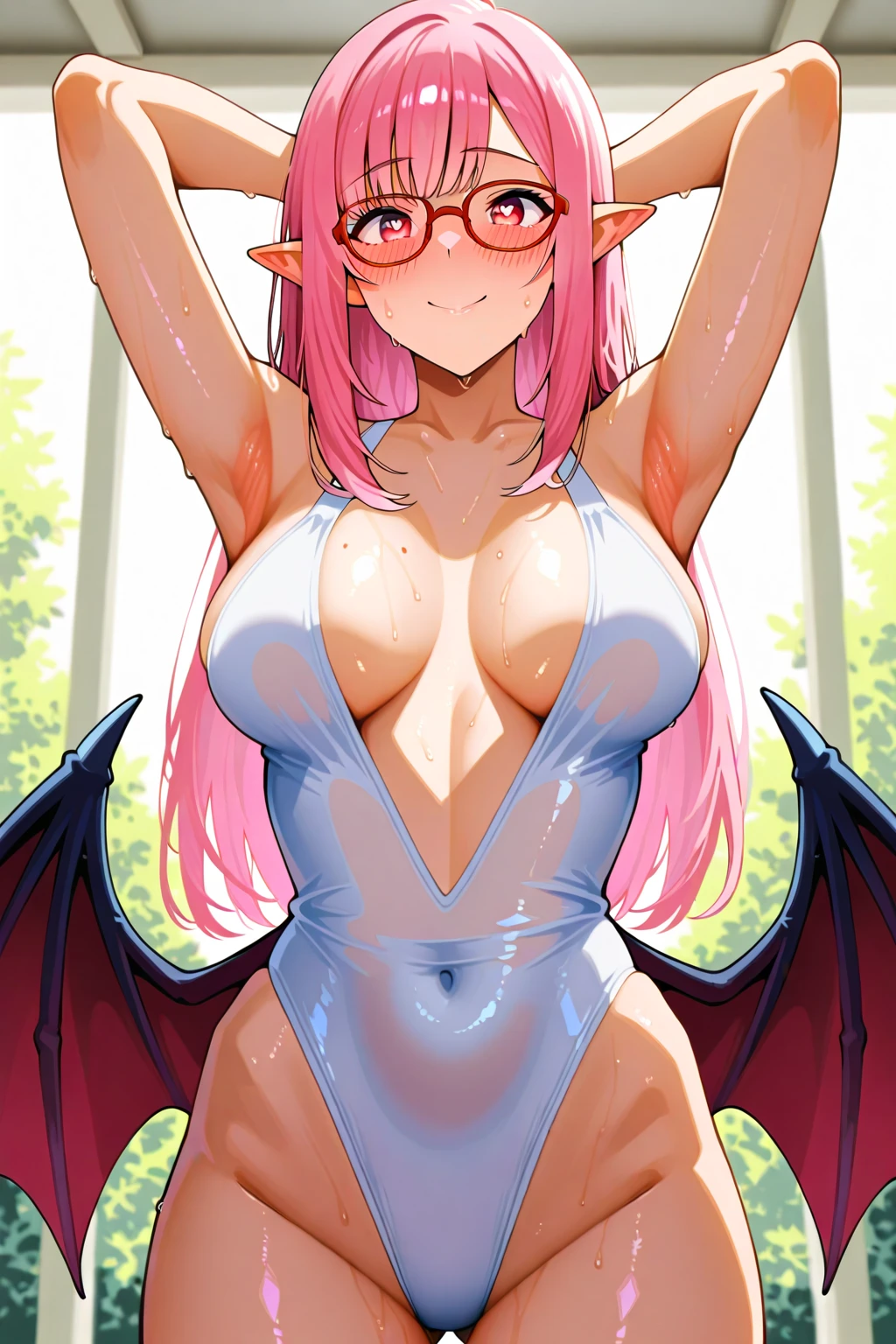 8K,high quality,anime,married woman,red skin,beautifully shaped,beautiful face,full body,clean,bright,highlights in eyes,????,super big ????,oversized ???????,very ????????????,dark red ???????,???????,??????,????,beautiful line drawing. ?????, long red tail,