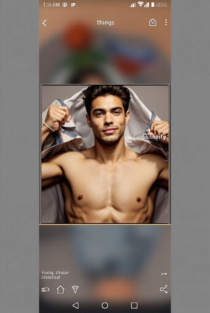 Hombre guapo sin camisa