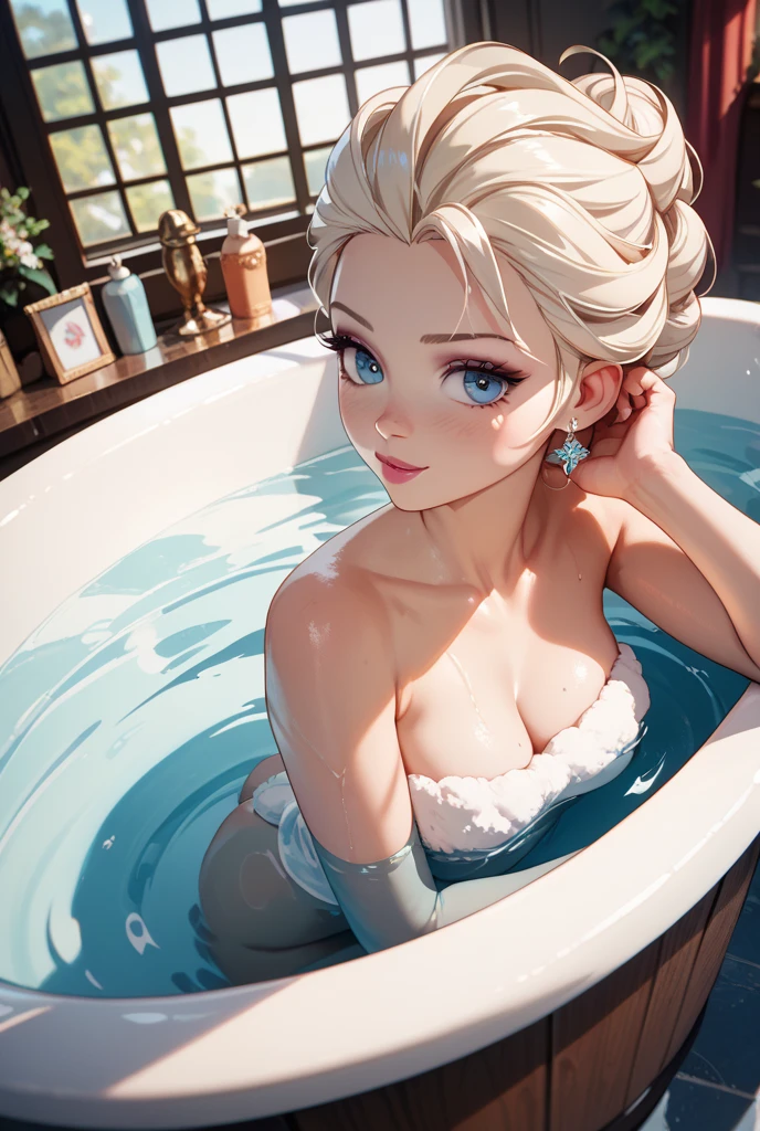 drown in tub with white cream, skin covered with white cream, ?????, wet, defined muscular body, candlelight , hugh ???????, creampy, ??? shot splash on face, evening, support forward on edge, ??????? between arms, white cream on tongue, princess elsa