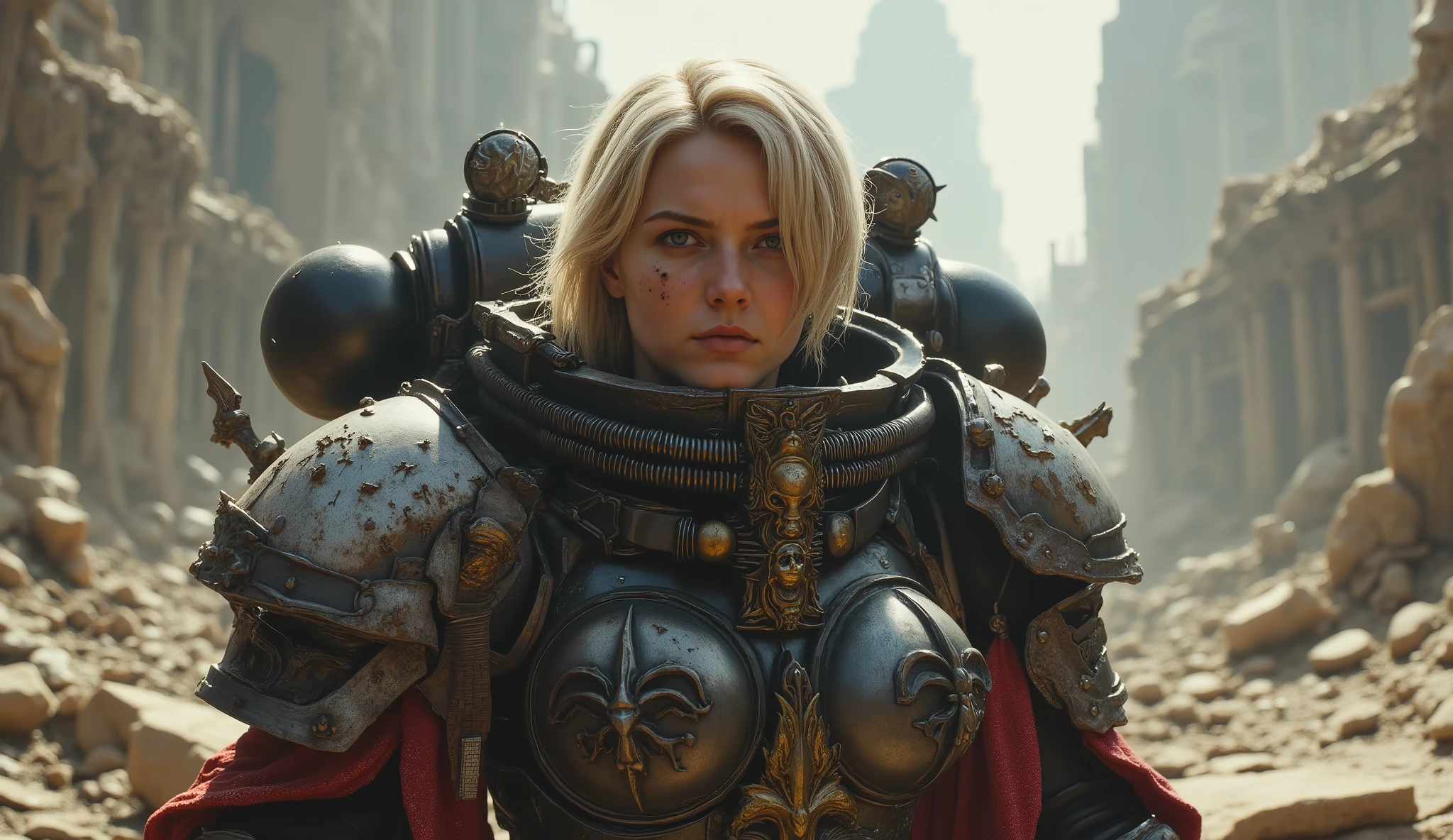 SisB40K, ультрареалистичная блондинка в доспехах SisB40K   