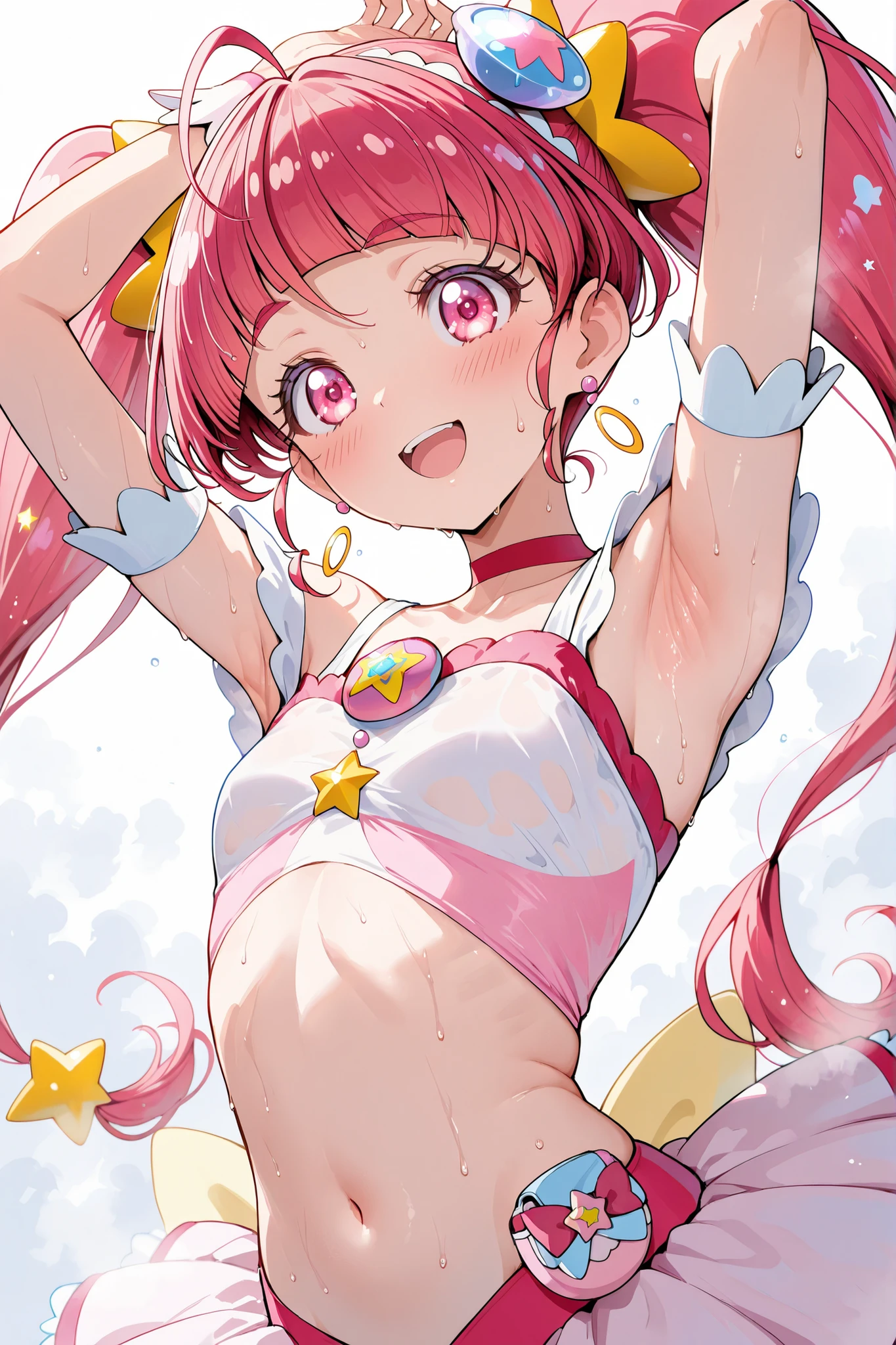 Silver Death, 1 girl, alone, long hair, twin tails, smile, red eyes, open your mouth,, full body, holding, boots, white髪, pink hair, :d, Arms over head, Castle in the room, 1 girl, difficult, Chibi, masterpiece, expensive quality, very_expensive_solve, big_file size, full color, 1990s \(style\), anime, anime_screen cap, animeーション化された gif, mp4 ,video, animeーション化された,masterpiece, highest quality, soft lighting, confused, looking at the viewer, alone, smile, Thighhighs, white , big breasts, whole body,,(),((spread your legs,She stretches her organs to expose her )), ((,nfsw,squat,)),(((take off:1.5))),((Showing the inside of the )),(yellow_hat, yellow hat:1.2),
