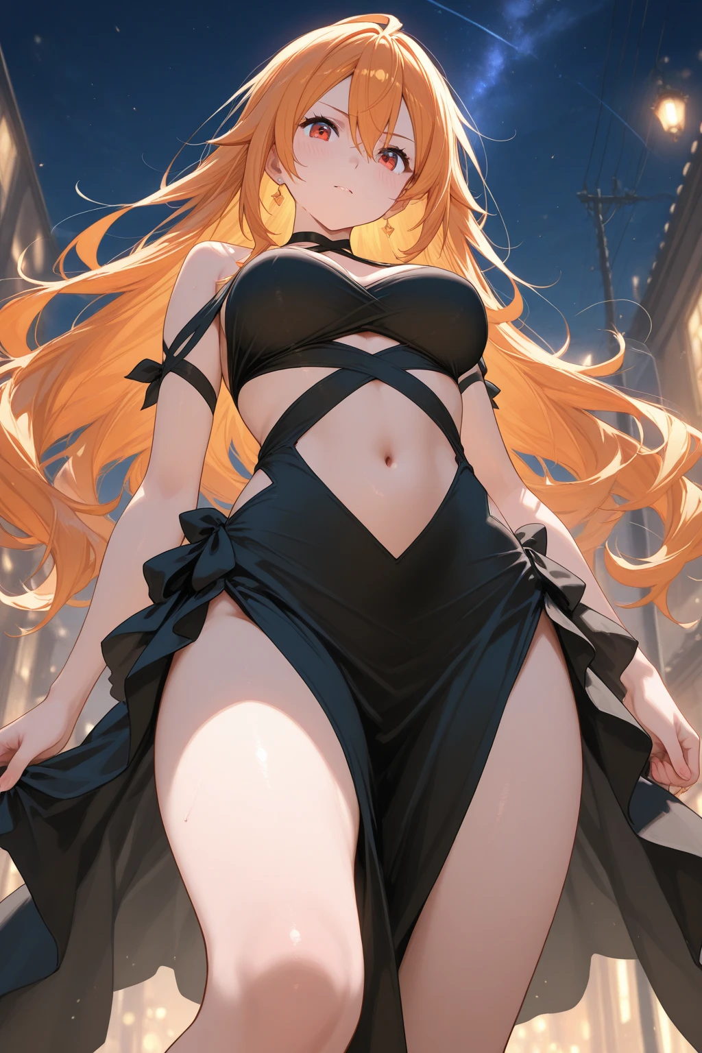 (masterpiece:1.5),(best quality:1.5),(high resolution:1.5),(8K:1.5),(ultra HD:1.5),(perfect face:1.5)(cowboy shot:1.5),(beautiful detailed eyes:1.5), (extremely detailed face:1.5),(perfect lighting:1.5),(extremely detailed CG:1.5), (perfect hands:1.5),(perfect :1.5),,(perfect body:1.5),(perfect hands:1.5),(perfect fingers:1.5),,(1woman:1.5),(full body:1.5),(megami magazine:1.23),(pale skin:1.5),(muscle fighter:1.3),(golden long straight hair:1.5),(yellow eyes:1.35),(drunken face:1.5),(large breasts:1.5),(Medium ASS:1.5),(:1.4),(sexy look pose:1.5),(face and body forward:1.5),,(red long dress:1.5),(:1.5),(clothed:1.5),(Monogatari Series character kiss-shot acerola-orion heart-under-blade:1.5),(:1.5),(:1.2),(Steam:1.3),(wet:1.2),(sweat:1.2),