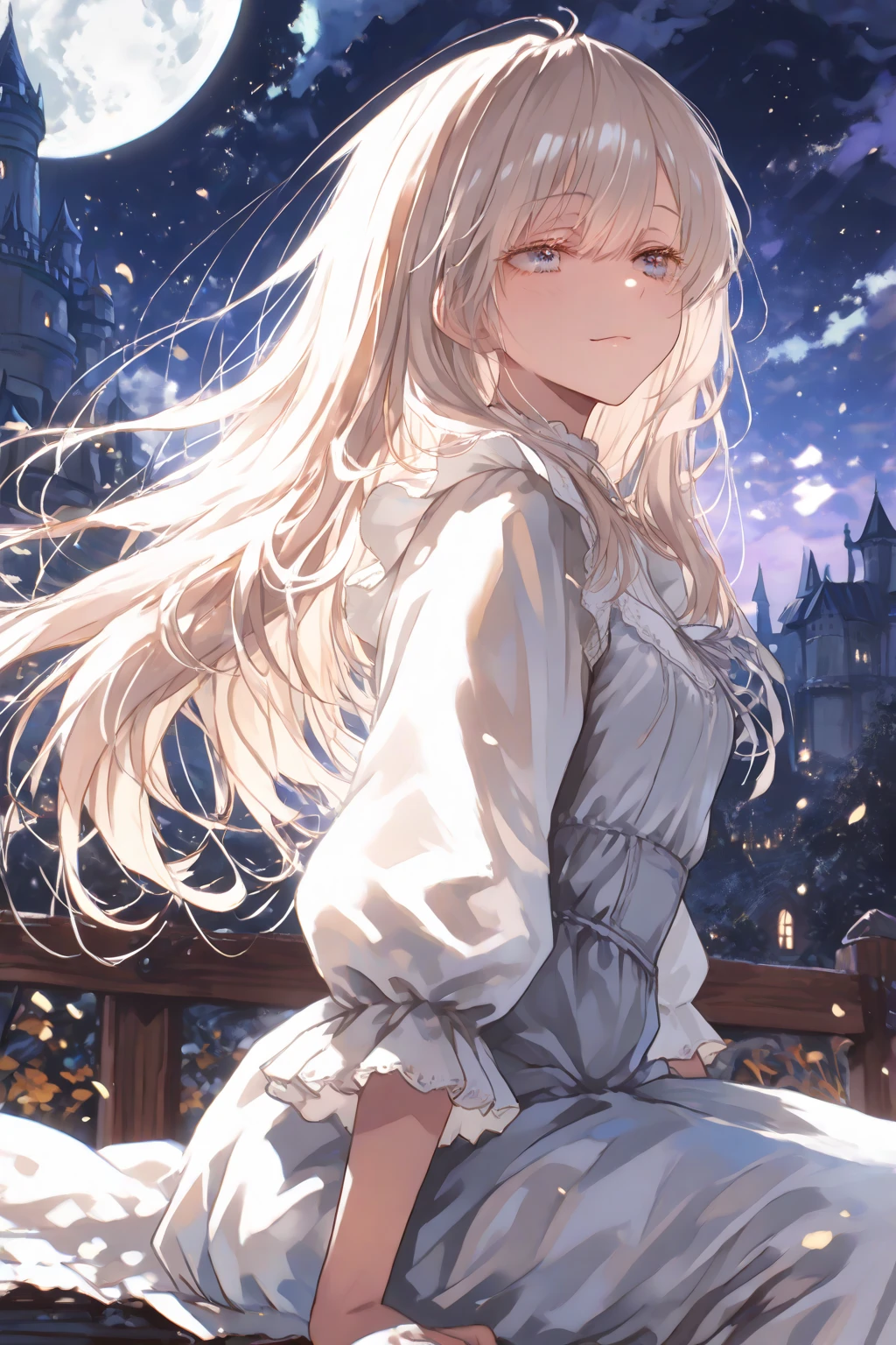 ((Sketch)), ((Watercolor)),((best quality)) ((best quality)), ((masterpiece)), (detailed), HD, Highly Detailed, 4k image, anime style, beautiful young teenage girl, 13 years old, pearly white skin, Blonde braided ponytail hair, adorable and cute  features, golden-brown colored eyes, White French Maid Uniform, Black sheer stockings plump thick lips, tiny , slender and slim toned body type, tall height(180cm), small narrow waist, wide  , plump large round , full body picture