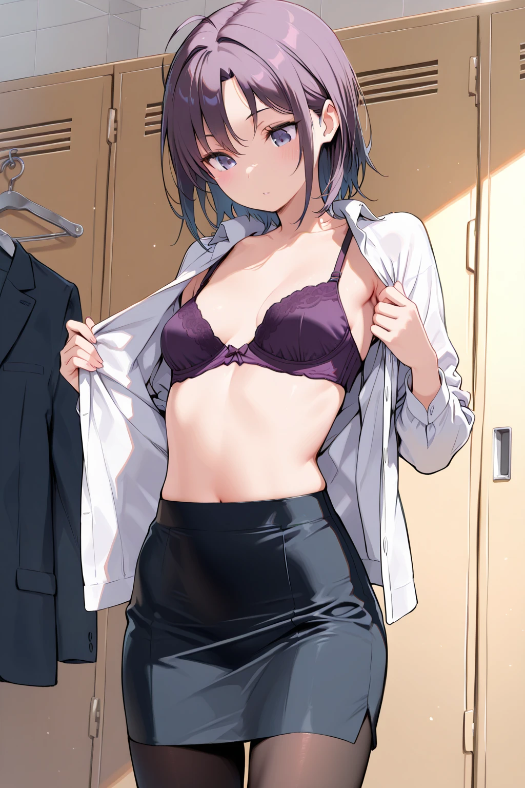 a boy, boy, with a long-sleeved shirt, shorth hair, wearing panties cuddly.