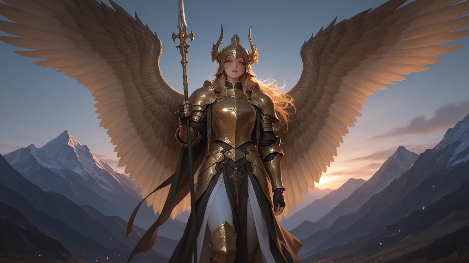 (masterpiece:1.2, best quality:1.1),8K,intricate details,HD,best illustration,wall-paper,intricate details,8K Hd wallpaper:1.6
1girl,12yo,Golden pupil,((Golden eye)),Golden iris,shine:1.6
Swords and shields, griffins, wings, banners, streamers, emeralds, crowns,The sheen, the detail, the sparks, the ink, the castle, the fire, the sunset,Crusader armor
Metallics, streamers, blood on his face,Chest , broken armor,industrial, dieselpunk, Carved armor:1.4, scratches:1.2, battle damage, wounds