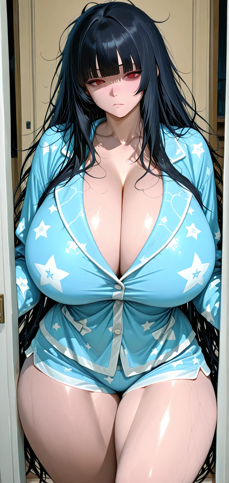 high quality, thick , busty woman, smiling, carefree, woman being hypnotized, big spiral eyes, magical, hypnosis, spells, drooling, detailed face, in a latex bed,  bra, soft lighting, artistic rendering, colorful lighting 