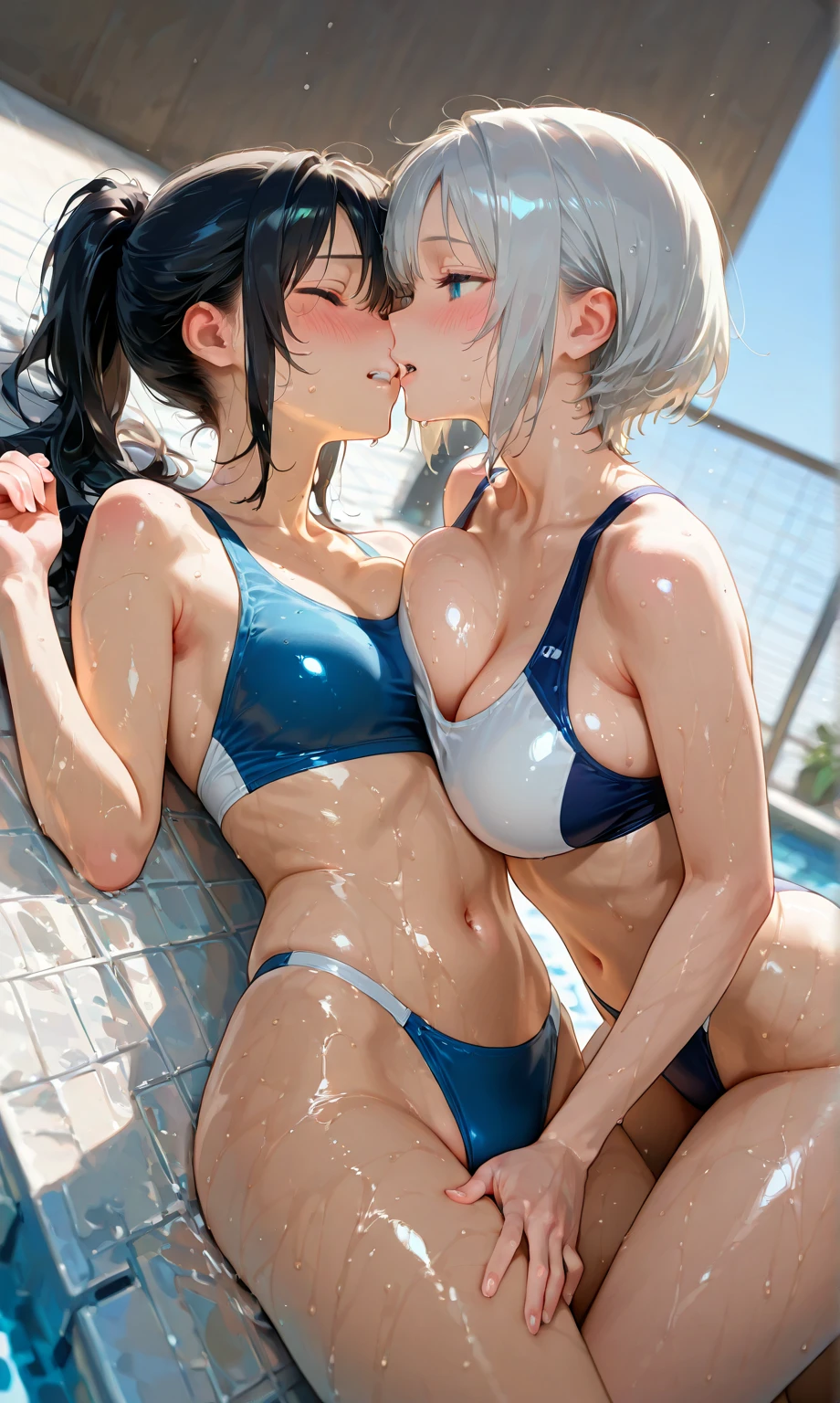 Two girls having close contact, Full body photo of couple, Goddess girl, gorgeous one, splash up, butterflys, Smooth pen and ink,Tom Bagshaw Art Station《the face》,lunar goddess, Whole body diagram，详细的the face, (Upper part of the body: 1.4), (the  is transparent: 1.3), Golden decoration, solid black background,Close-up of two beautiful caucasian girls, body dynamic movement, Oiled, number art, fallopian tube, Full body lesbian,Sakimichan Art,Oriental mandala tattoo, Rich fractals, plata、golds、copper spirit,ancient floating objects, Antique lamps, fallopian tube，lacivious pose, Visible , Thanos is visible，Full body lesbian，Big  are beautiful,  for, low , Bigchest, cleanness, Eternal, Hanfu, Wet, Certainly, Realist, highest details, loong pattern, fenghuang, Sankta, Sankta, jin shan, temple, Countless palaces, cloud, Luce Dorada, Nasturtium, (Tianchi Beach), Faraway view,fallopian tube, Full body lesbian，Sakimichan Art，light  smile，splash，lacivious pose, Visible , Thanos is visible，Full body lesbian，transparent costume，light  smile，Estillo Jean-Baptiste Monge, bright, The beautiful, fallopian tube, bright , Cute and cute, filigrees, edge lit, lamplight, extremely , magical, hyper realisitc, like a dream, number art, Artyom and James Jean,ancient floating objects, Antique lamps, fallopian tube,ancient floating objects, Perfect masterpiece,Best quality at best,Perfect illustration,8K,delicated face,Observe the audience, Gentle blue eyes，cana，fundo vermelho, number art，Flat drawing，Colorful illustration，style of anime, girl from far away, Shiny, splash, Camel toes, Smooth pen and ink，Two complete female bodies,  body dynamic movement，Complete two female bodies,  chuck，fluids, 3d fractal，8 head body，lean legs，Natural sagging，big  and thin waist，high-heels，Elegant，High ponytail hairstyle，Complete body，bare-legged，Glow skin，with shiny silver hair，including legs and feet，King size，mesmerizing eyes，Slim abs：1.6，The bones are straight，dermis, Decorative style，Sports and toned body, dermis, almost no clothes, Lop, Nice face, Octagon rendering, number art, extremly high detail，Polished, realistically, Focus sharp, hip is cocked,  arousing,  expressio, Hazy beauty, Camel toes, ample, character  design, unreal-engine, a 3D render, Volumetriclighting, rethink, smooth private parts, Digital illustration, fully body photo, Anatomically correct，ballet pose，Elegant styling，Camel toes, Short hair details, drenched all over the body