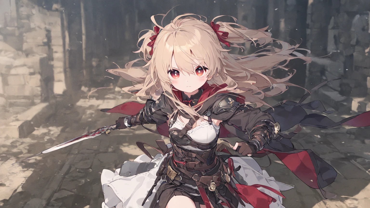 A female knight, wounded, scared face, badly torn-damaged clothes, full body, defeated, tears, , full body, after , ,  dripping from , in tent, surrounded by goblins, metal armor,