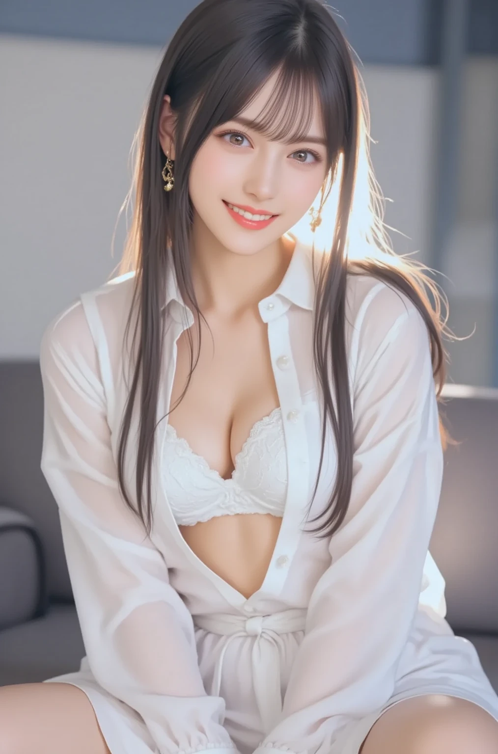 Bunny girl, Brunette Girl, big Smile, Super beautiful sparkling eyes、Girl hanging from ceiling with arms tied with rough rope、Sweat、The rope bound her body、Wet body、Rough rope digging into crotch、A large amount of liquid flows out from the groin、One leg is suspended above by a rough rope、Tied up with rope、Tightly bound、My hands are tied、Feet dangling from  (8k, Live Shooting, Highest quality, masterpiece: 1.4), Ultra-fine mesh, (Realism, Photorealistic: 1.48), masterpiece、最high quality、Super detailed、8k、Detailed light、Detailed Shadows、Raw、(Detailed skin)、(Realism: 1.2)、18 years old、Long Hair、White lace 、In the torrential rain, masterpiece, 最high quality, Ultra-high resolution, (Realistic:1.4), Beautiful face in every detail, high qualityの衣類, Amazing European Women, Wearing a white tank top, very cute, Portraiture, 肌が柔らかくてPerfect Face、Perfect Face, Shoot your hair, 8K resolution,Super Realistic,Very detailed,high quality, (Small breasts:1.5), Broad perspective,