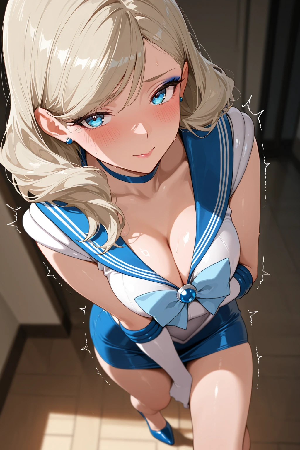 Browsing Caution,(In prison,Arms chained to an operating table,Legs chained to the operating table,Metallic colored Sailor warrior transforming heroine,Shiny metallic leotard with ruffled skirt,Sleeveless,Waist ornaments and armor adorned with large jewels,Transformation Heroine Hair Accessories,Ripped metallic thigh-high socks,A big red ribbon and a big jeweled brooch,Shiny metallic heroine costume,Tight transforming heroine gloves:1.5),(Men and women  in the ,A transforming heroine gets :1.5), (,:1.5),(Wide-,Raise and stretch your arms, lying on the operating table,Legs stretched out to the sides:1.5),(Men surrounding a girl,His arms are shackled,Her legs are strapped to the operating table,Restraints bind the limbs,Massive , Pool:1.3),belly button, (The girl is crying,Open your mouth:1.3),Sweat,, (Petite Girls,young,thin,Very small breasts:1.5),Blonde twin tails,Perfect Face, Perfect ,(Cowboy Shot:1.5),(から溢れる:1.2)