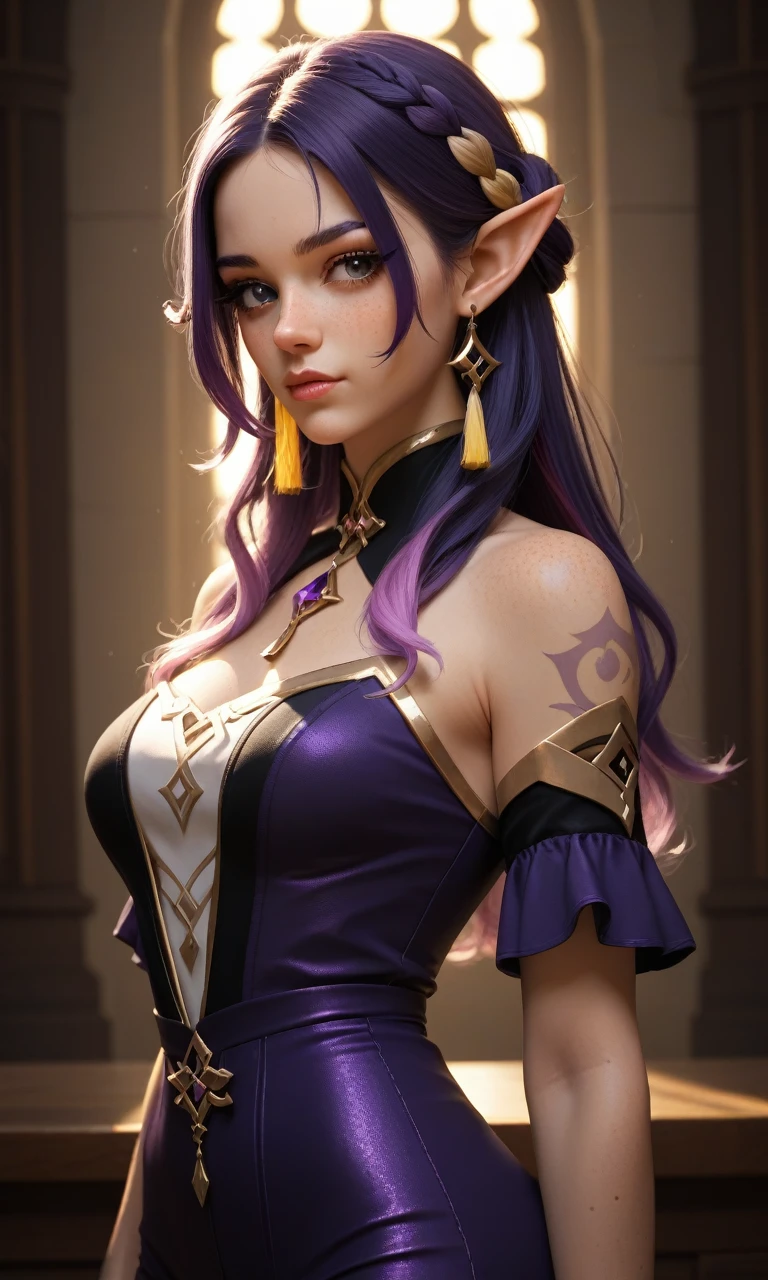 8k,One princess,Super beautiful(like the real thing), (table top, highest quality, realistic, High resolution, photograph, :1.3), very close up shot, sharp focus, 1 Middle-aged woman with short purple hair, 30 year old woman of European descent, hot models, Highly detailed eyes and pupils, realistic skin, slim body shape, very fine hair,Macho with a muscular body,delicate and sexy face, sensory gas, glossy lips, ((luxurious purple coat)), muscular slender lower body,small breasts,luxurious black pants and armor,Hold a long, large sword,outdoors, ((realistic, 超realistic, realism, realistic詳細)),Charm,超A high resolution,超realistic,beautiful expression(real looking skin),elf ears,Cast a  glance,queen of the underworld,Inside the Royal Palace, masterpiece,highest qualityのフォトリアリスティックなRAWphotograph。bright colors,rich colors, Backlight, cinematic lighting, film grain, to be born, 50mm lens, Nikon D850,detailed character art,fantasy art,超High resolution,super realistic skin,perfect hand shape,Photoreal　生photograph　highest quality;1.4 ,smile,