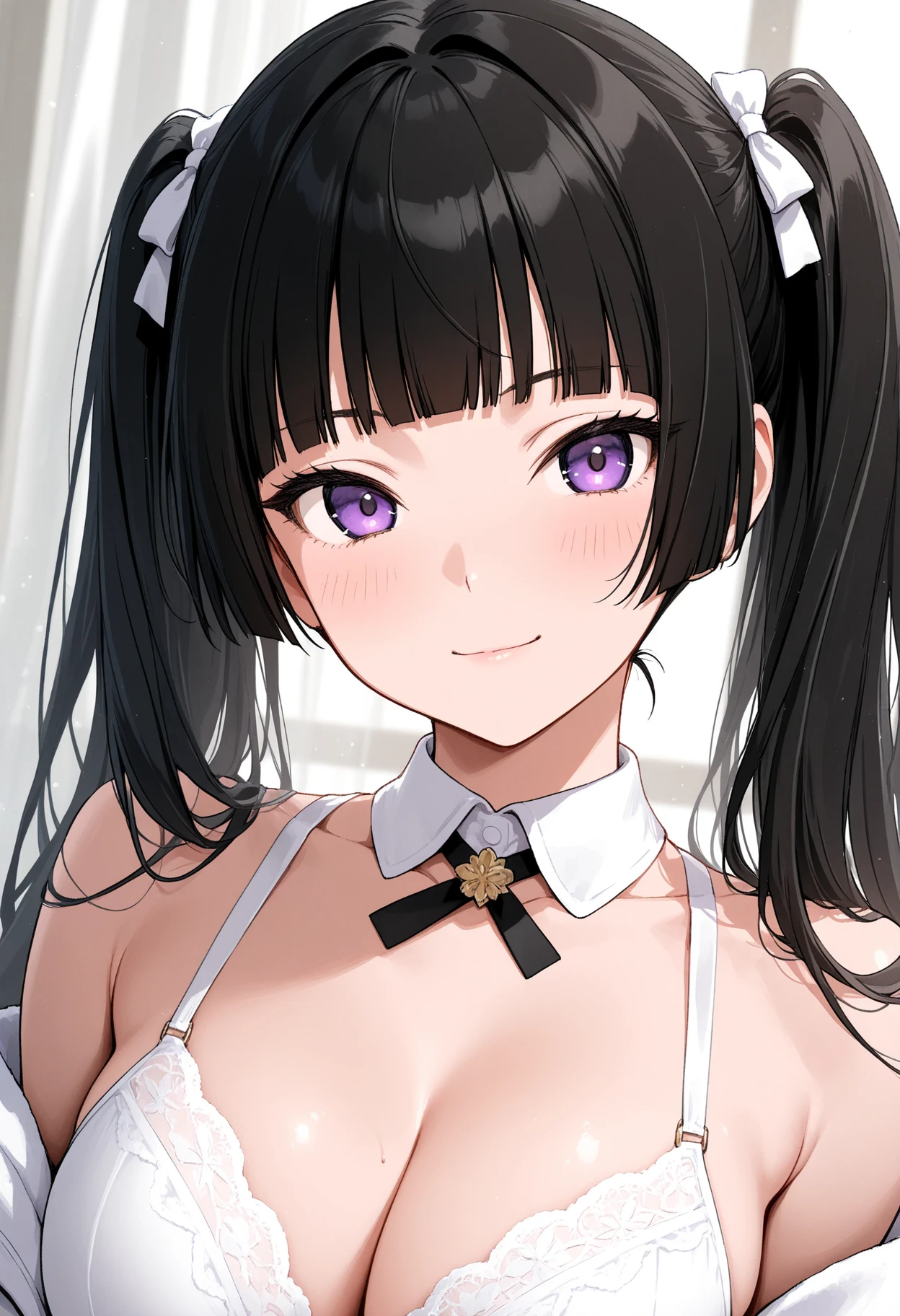 (Close-up:1.4)、(RAW shooting:1.2)、(photorealistic:1.4)、(masterpiece:1.3)、(highest quality:1.4)、solo、7 head and body、(slender and beautiful girl)、cute、(beautiful detailed eyes)、(charming big eyes)、(beautiful double eyelids)、8K、Velvet ????? costume、velvet、????? girl black costume、????? girl figure、bokeh background、 Blurred feeling、 transparent material shoulder strap、 girl's room、smile、happy eyes、white skin、pretty girl、looking at the camera、High heel、rabbit ears、(Medium ?????:1.2)、(cleavage)、(full body shot)、white choker and black bow tie、White cuffs、brown hair、(small ????)、(beautiful hands)、(beautiful thighs)、cute系、(perfect ???????:1.2)、