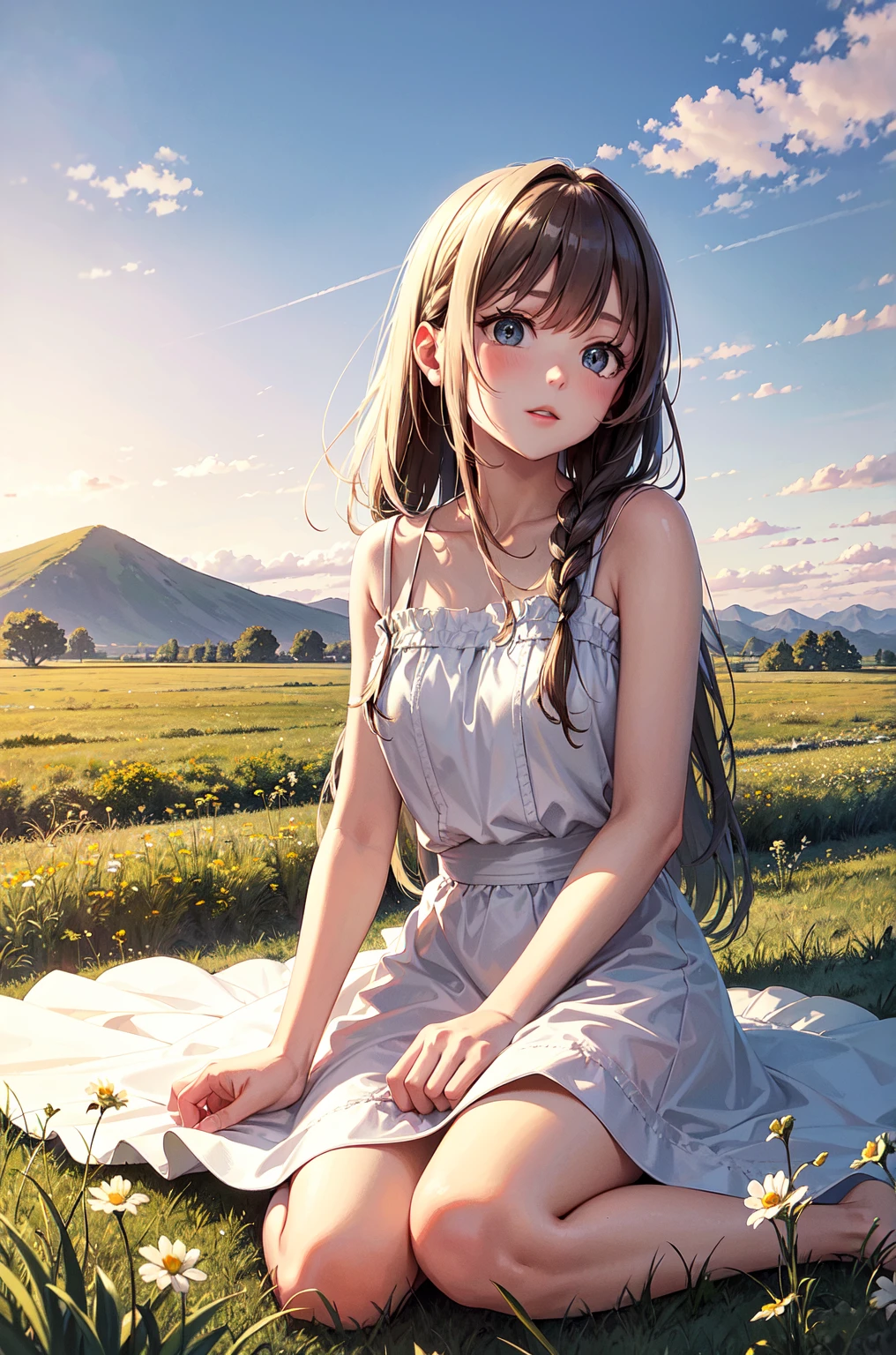 masterpiece, tomato, wearing, big, red skin, summer morning, ghibli